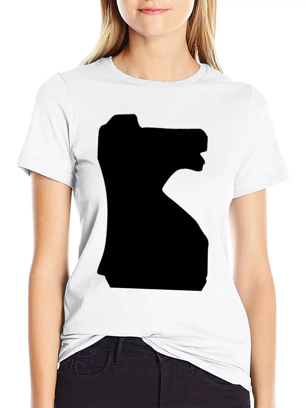 Silhouette Chess Piece REMIX – Knight / Caballo Essential Cotton Tee For Daily Outfits – Unisex Style