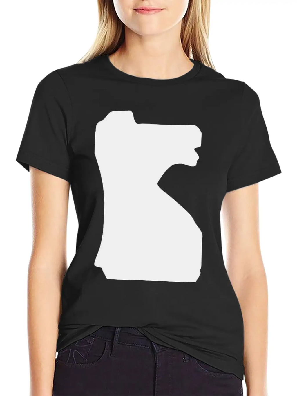 Silhouette Chess Piece REMIX – Knight / Caballo Essential Cotton Tee For Daily Outfits – Unisex Style