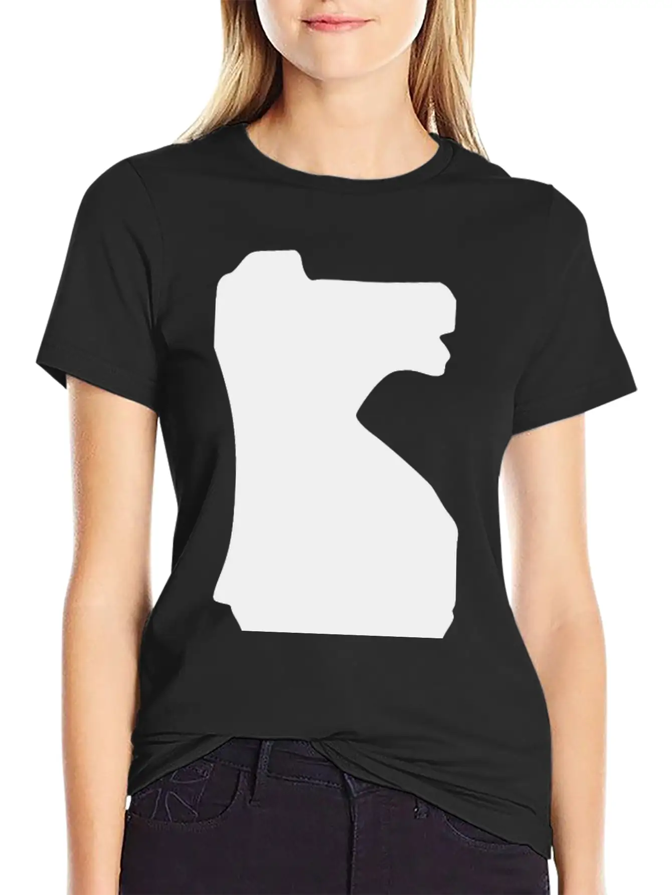 Silhouette Chess Piece REMIX – Knight / Caballo Essential Cotton Tee For Daily Outfits – Unisex Style