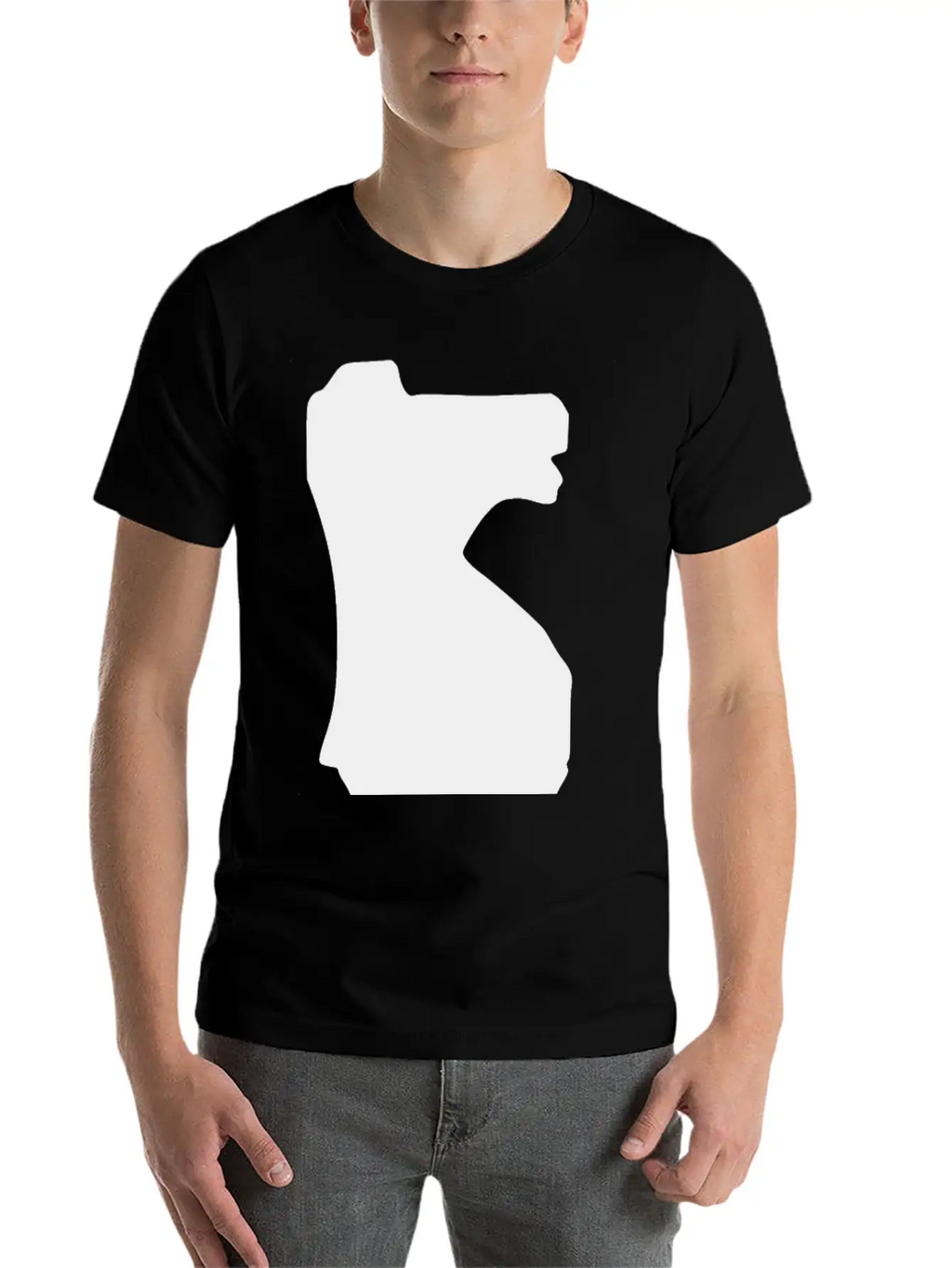 Silhouette Chess Piece REMIX – Knight / Caballo Essential Cotton Tee For Daily Outfits – Unisex Style