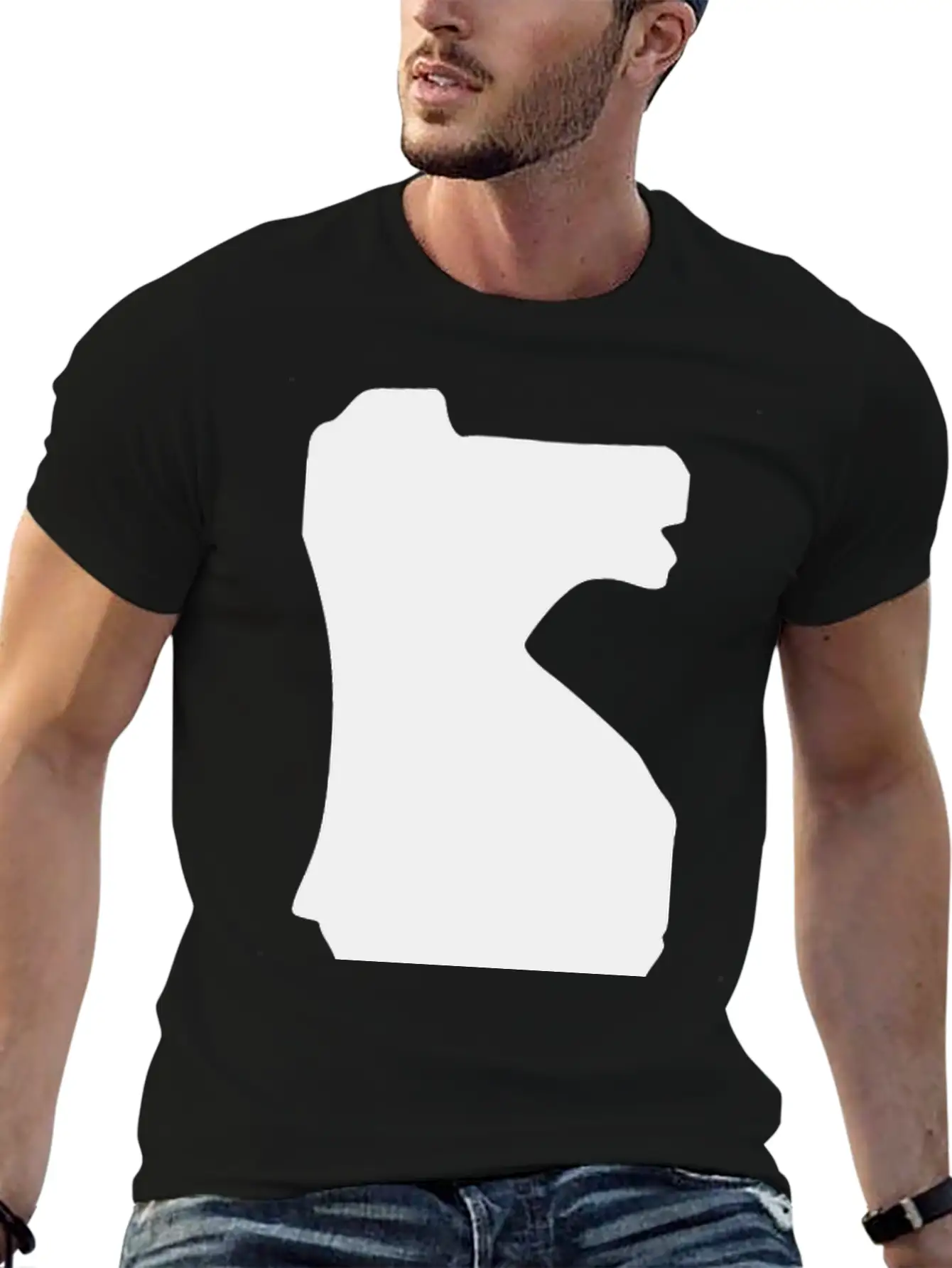 Silhouette Chess Piece REMIX – Knight / Caballo Essential Cotton Tee For Daily Outfits – Unisex Style