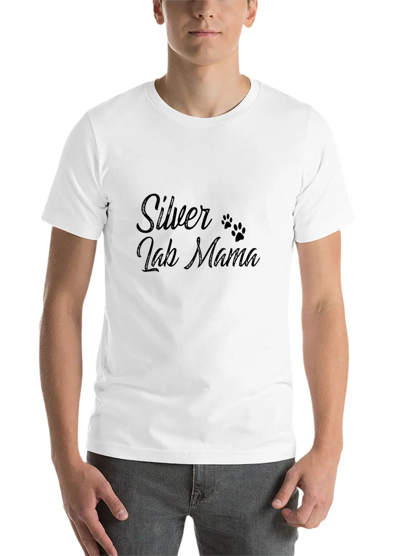 Silver Lab Mama Casual Graphic T-Shirt – Simple And Comfortable Daily Wear