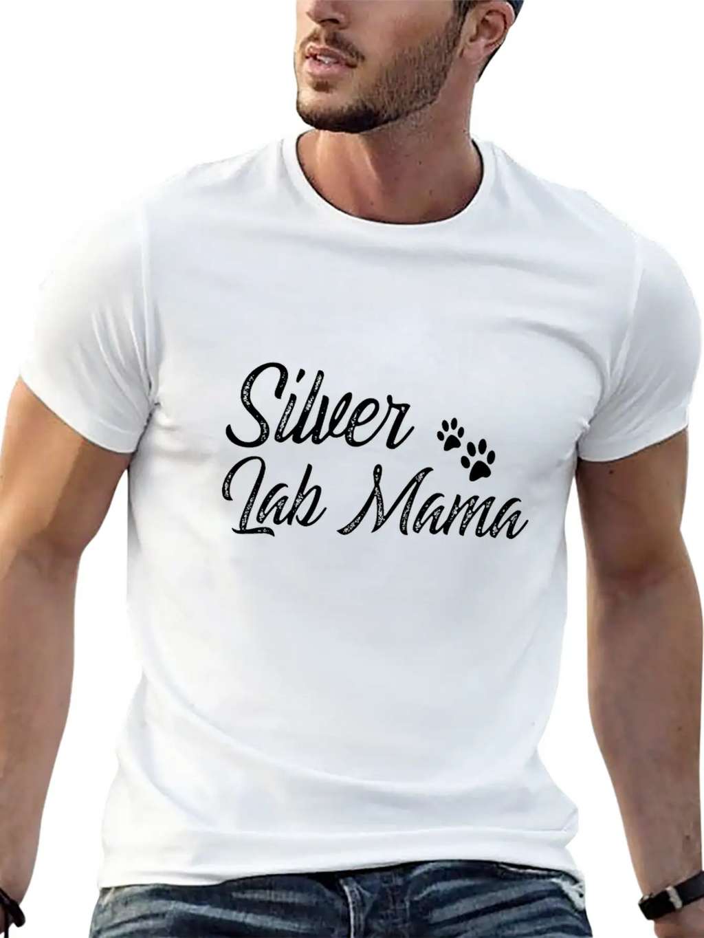 Silver Lab Mama Casual Graphic T-Shirt – Simple And Comfortable Daily Wear