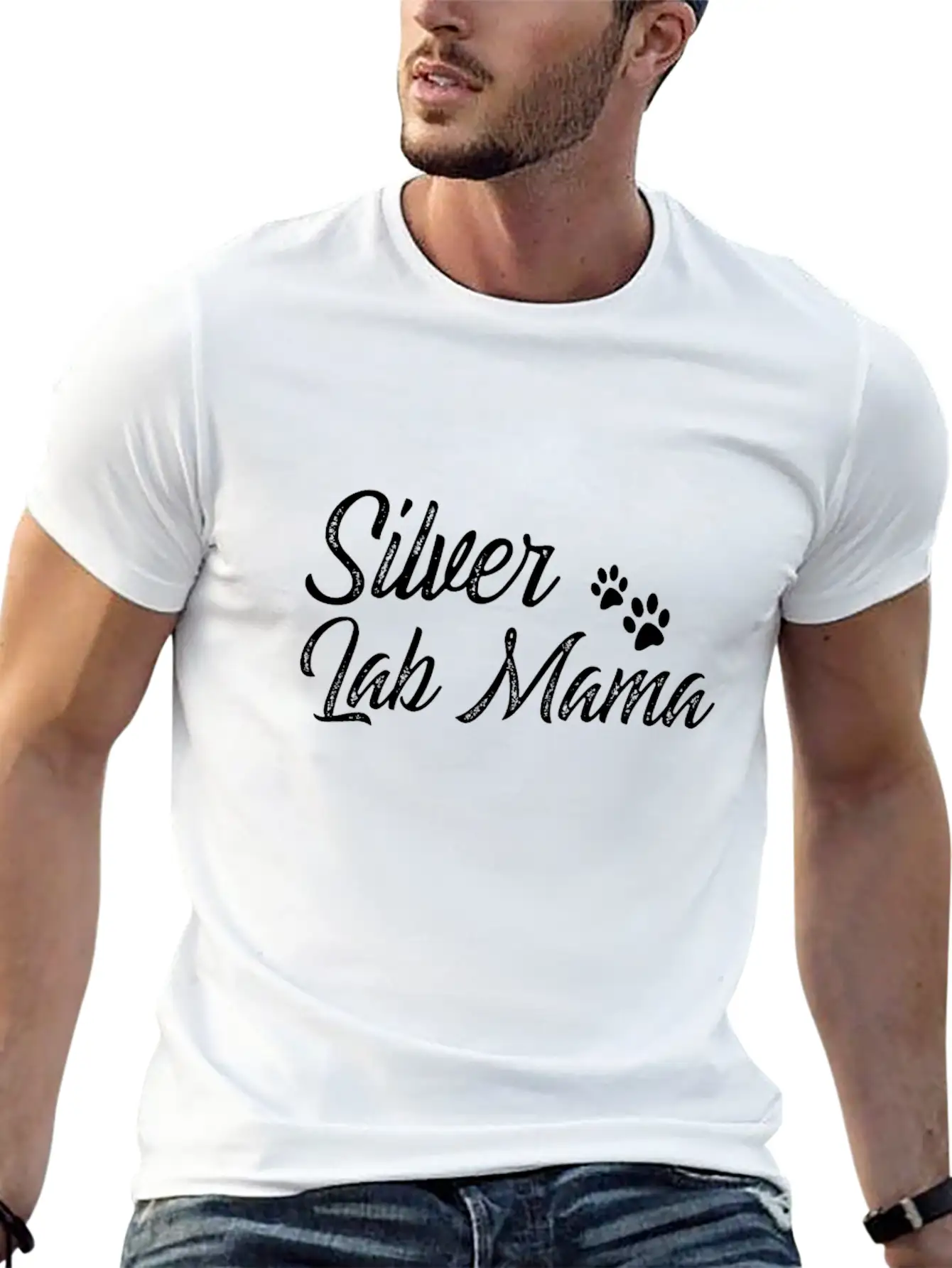 Silver Lab Mama Casual Graphic T-Shirt – Simple And Comfortable Daily Wear