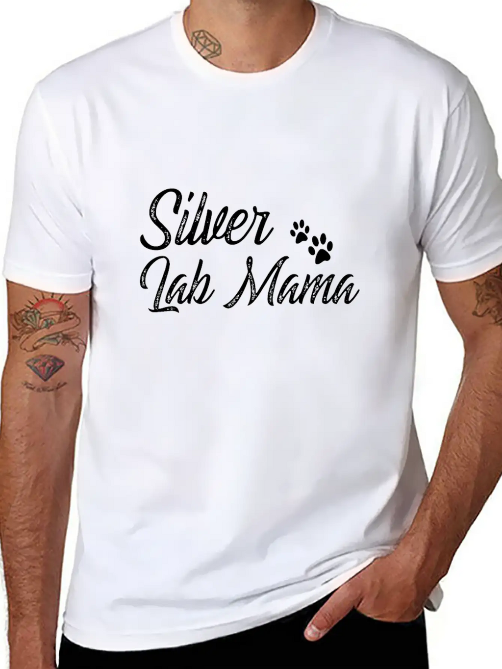 Silver Lab Mama Casual Graphic T-Shirt – Simple And Comfortable Daily Wear