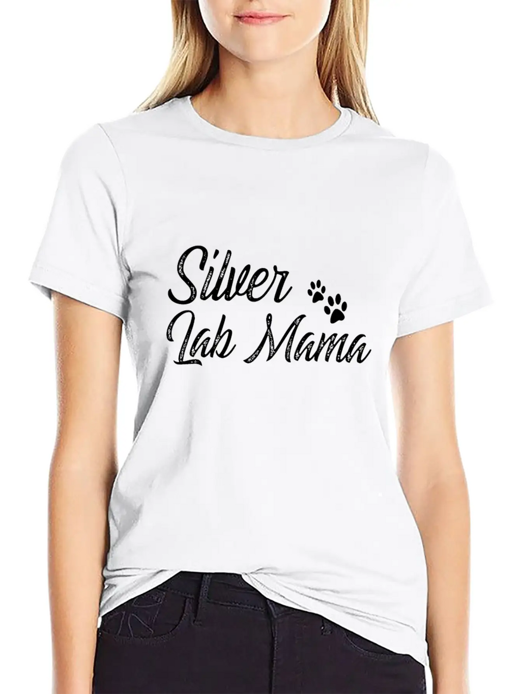 Silver Lab Mama Casual Graphic T-Shirt – Simple And Comfortable Daily Wear