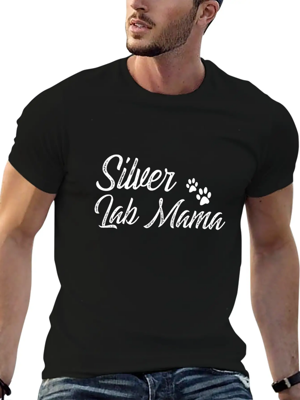Silver Lab Mama Casual Graphic T-Shirt – Simple And Comfortable Daily Wear