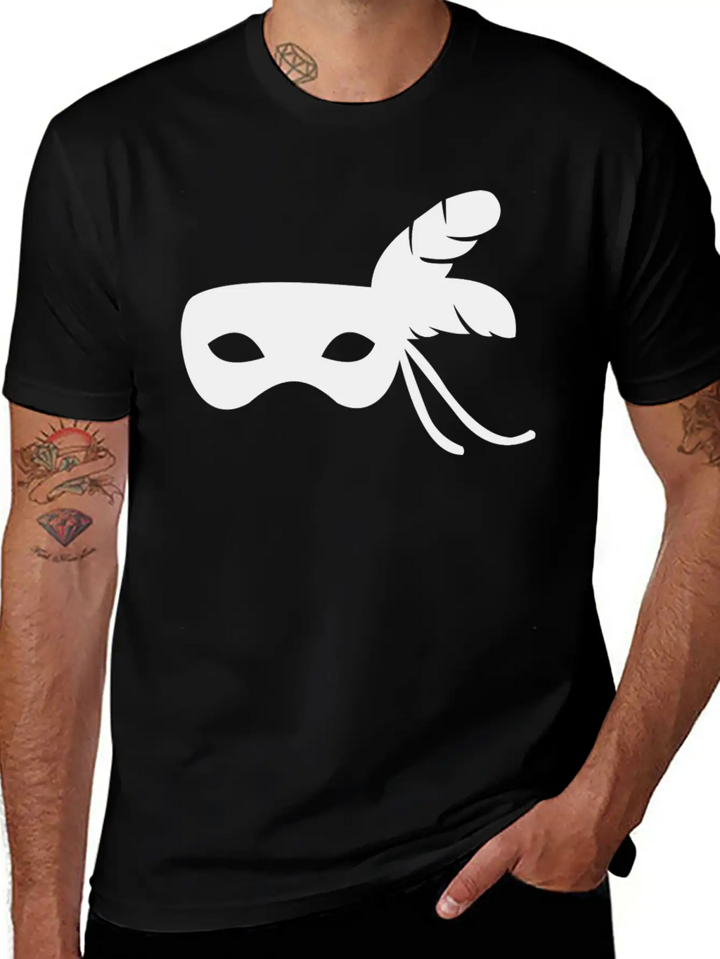 Silver Mask Unisex Short Sleeve Soft Cotton T-Shirt – Casual Everyday Wear