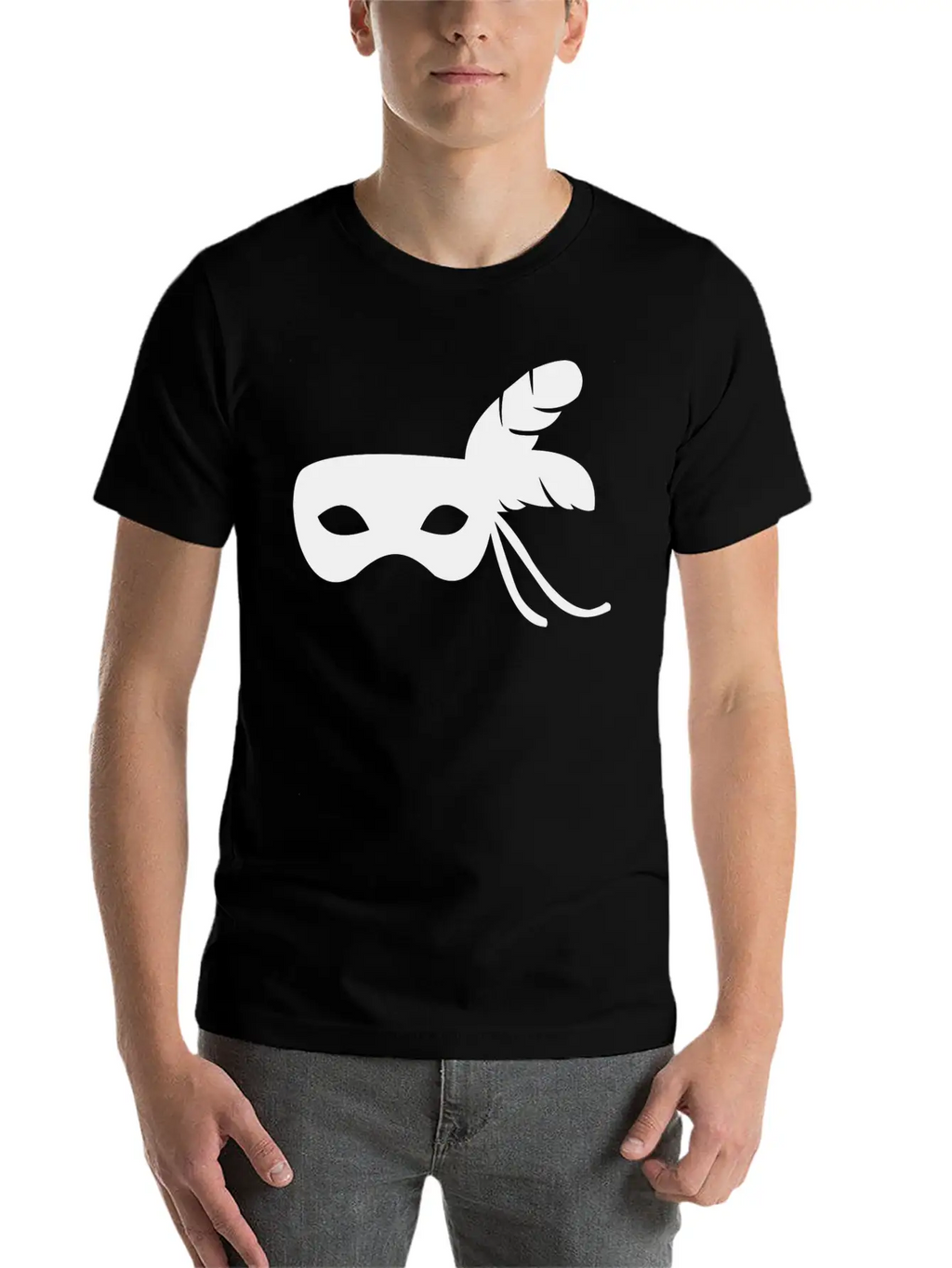 Silver Mask Unisex Short Sleeve Soft Cotton T-Shirt – Casual Everyday Wear