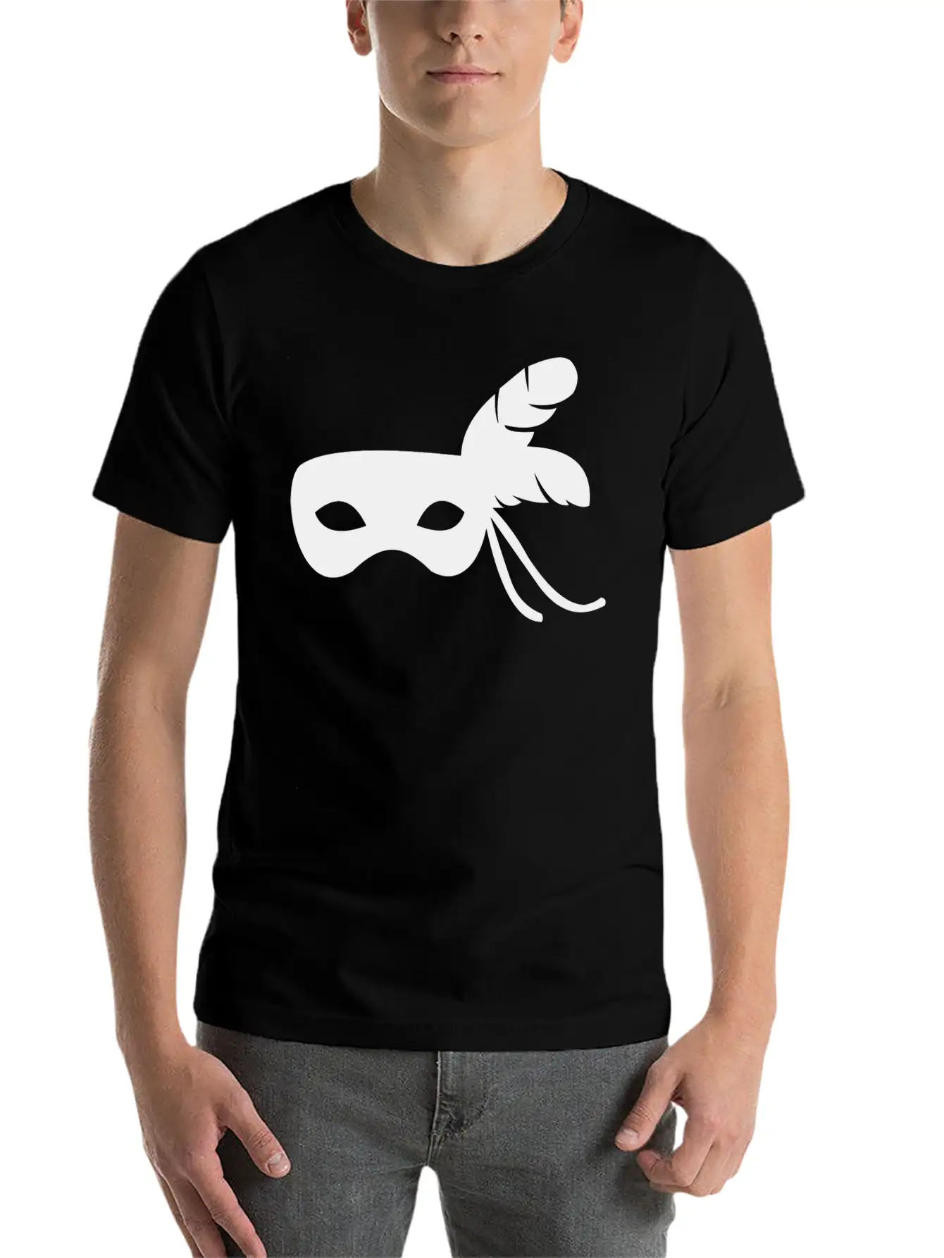 Silver Mask Unisex Short Sleeve Soft Cotton T-Shirt – Casual Everyday Wear