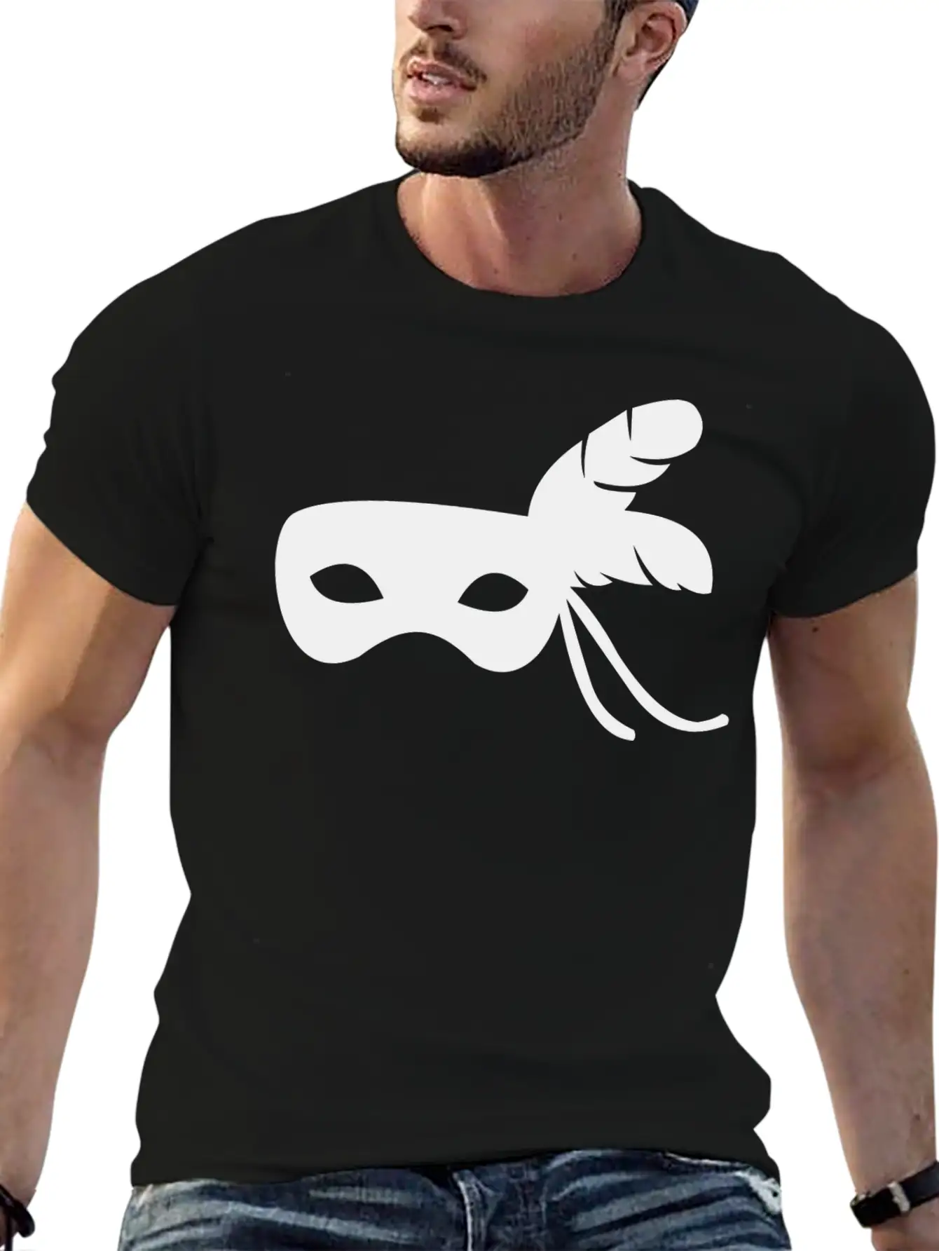 Silver Mask Unisex Short Sleeve Soft Cotton T-Shirt – Casual Everyday Wear