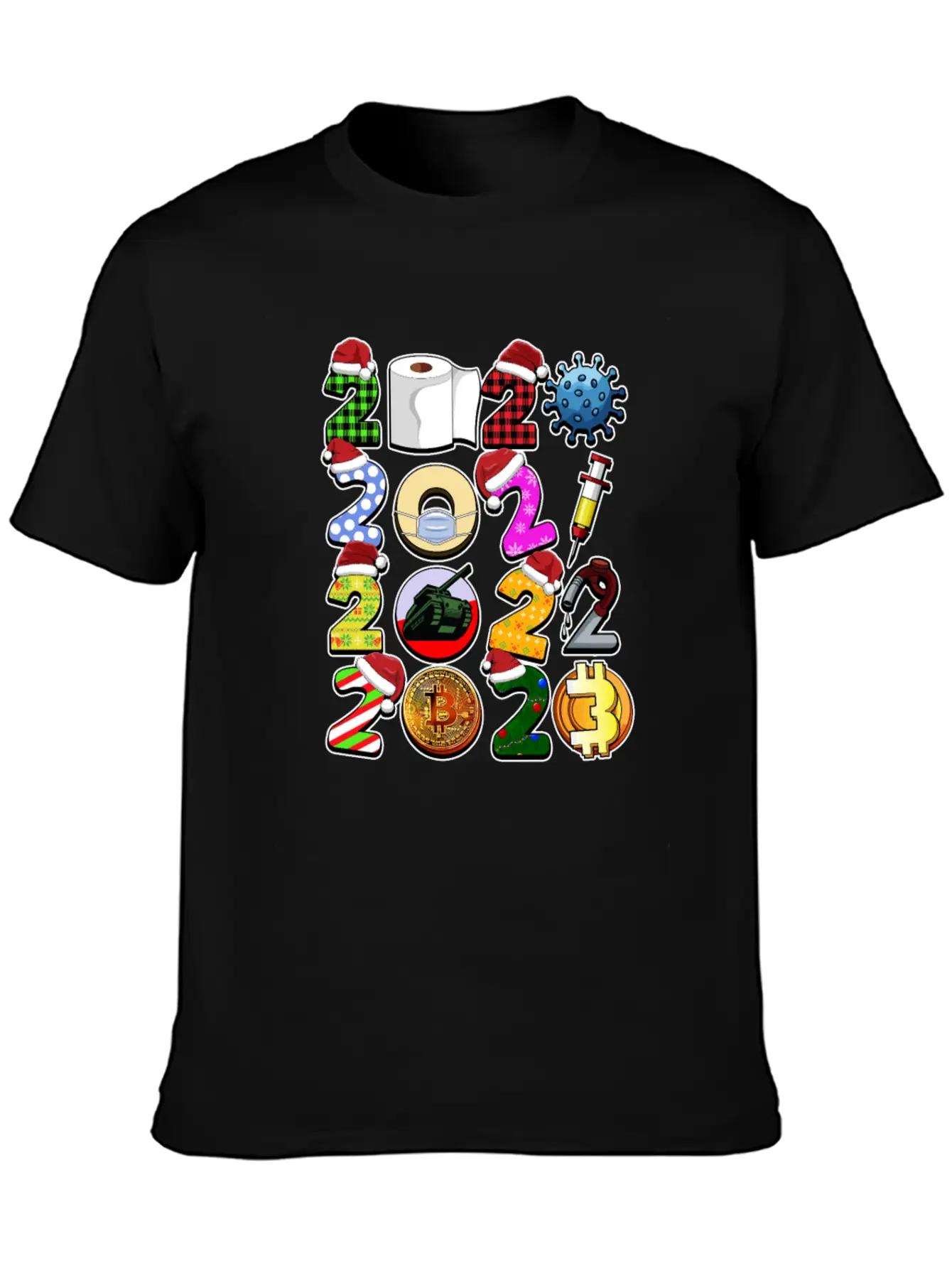 Simple Cute Funny Christmas Design Bitcoin And Cry Unisex Short Sleeve Soft Cotton T-Shirt – Casual Everyday Wear