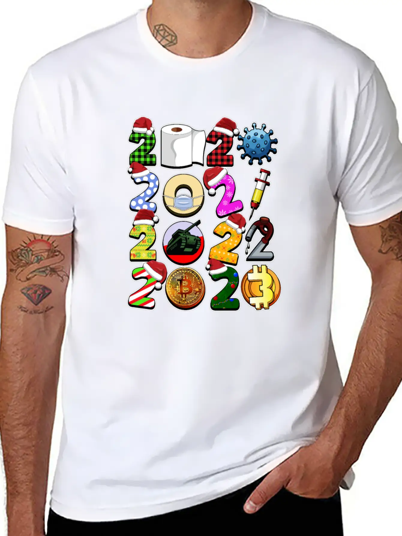Simple Cute Funny Christmas Design Bitcoin And Cry Unisex Short Sleeve Soft Cotton T-Shirt – Casual Everyday Wear