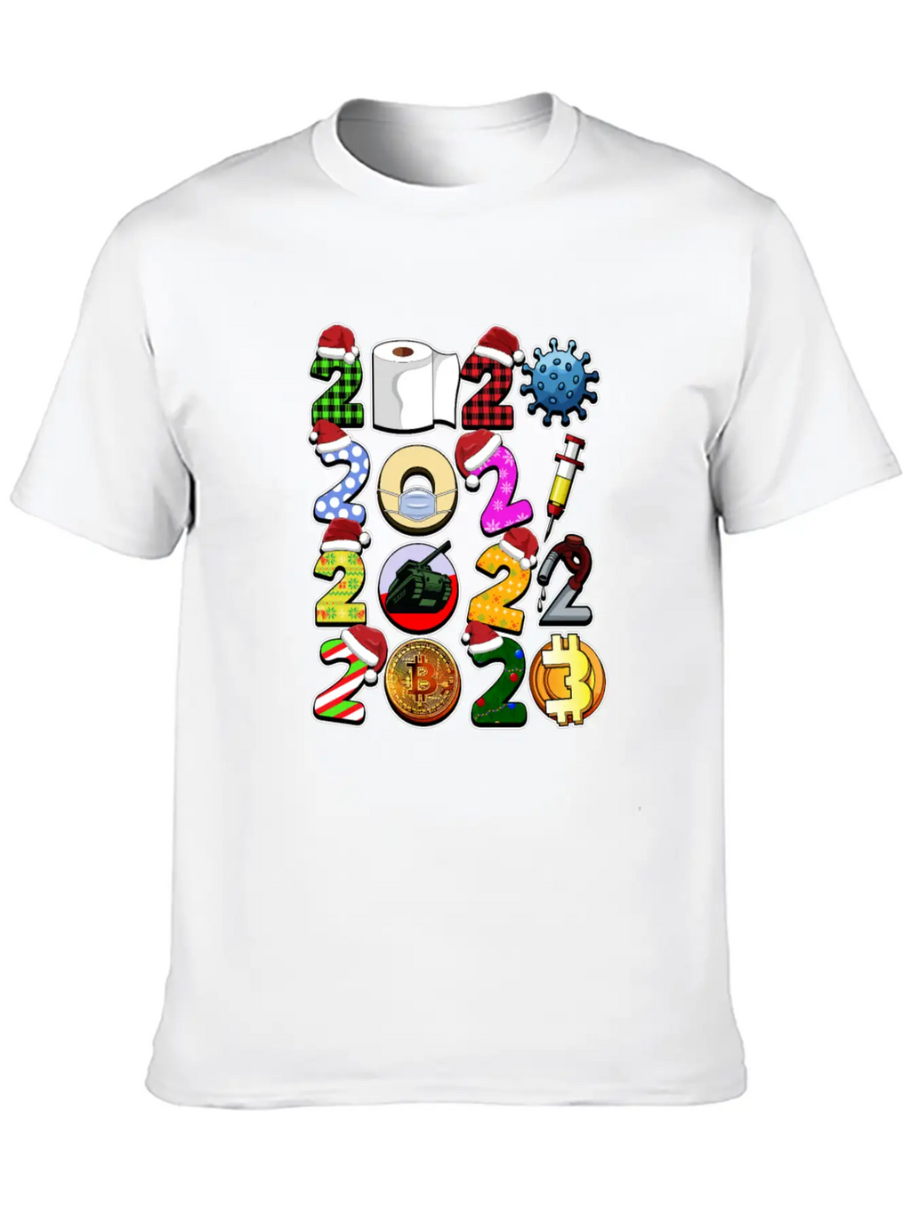 Simple Cute Funny Christmas Design Bitcoin And Cry Unisex Short Sleeve Soft Cotton T-Shirt – Casual Everyday Wear