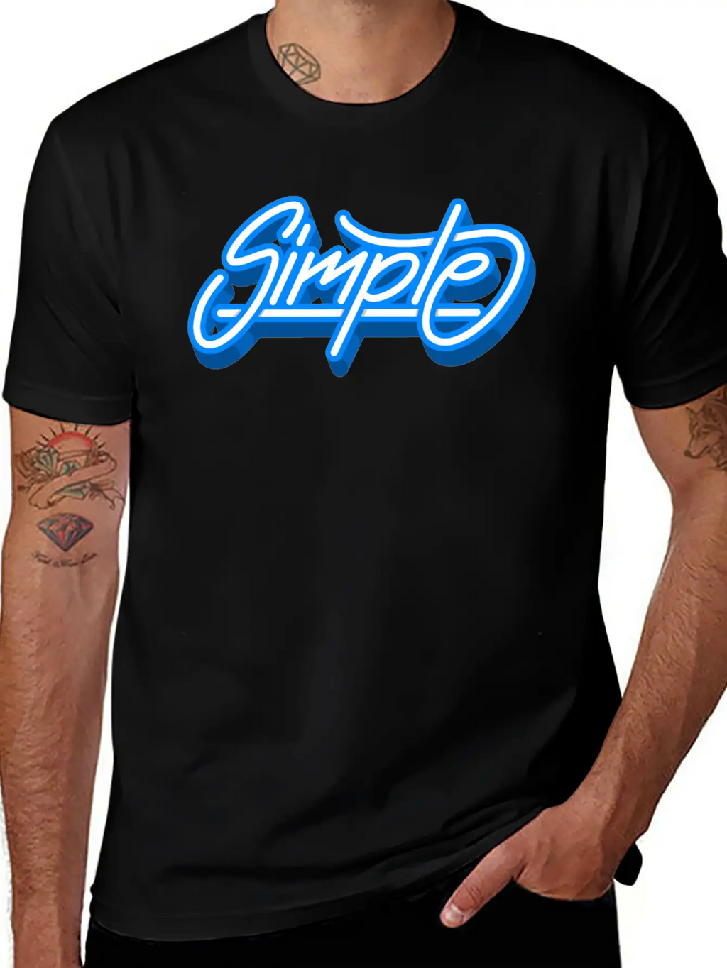 Simple Simple Font Graffiti Cool Gift Breathable Soft Cotton T-Shirt – Timeless Casual Look