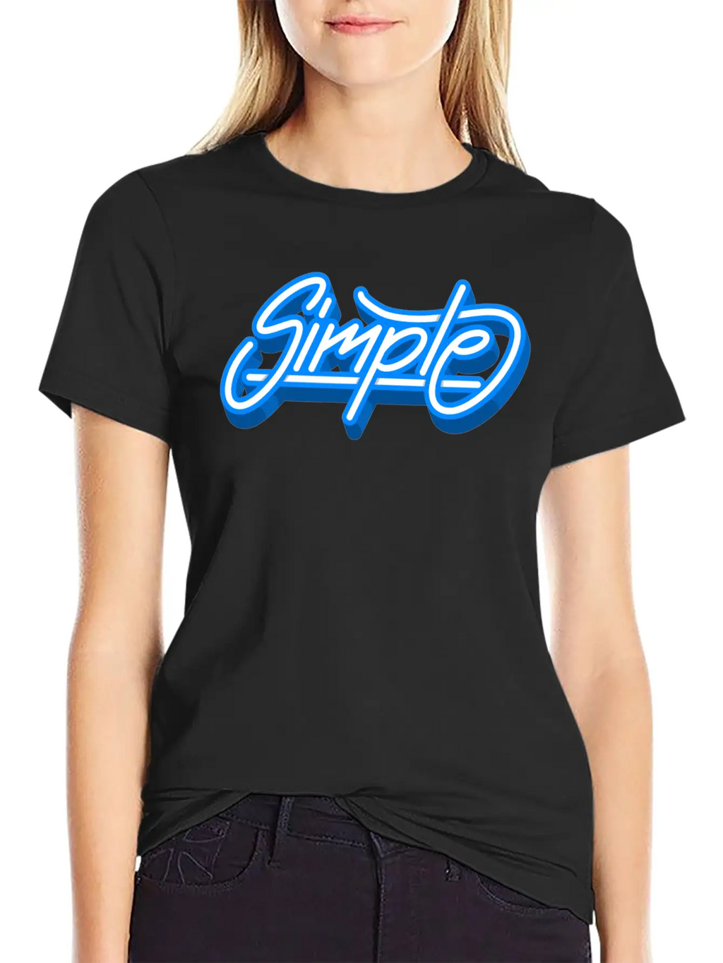 Simple Simple Font Graffiti Cool Gift Breathable Soft Cotton T-Shirt – Timeless Casual Look