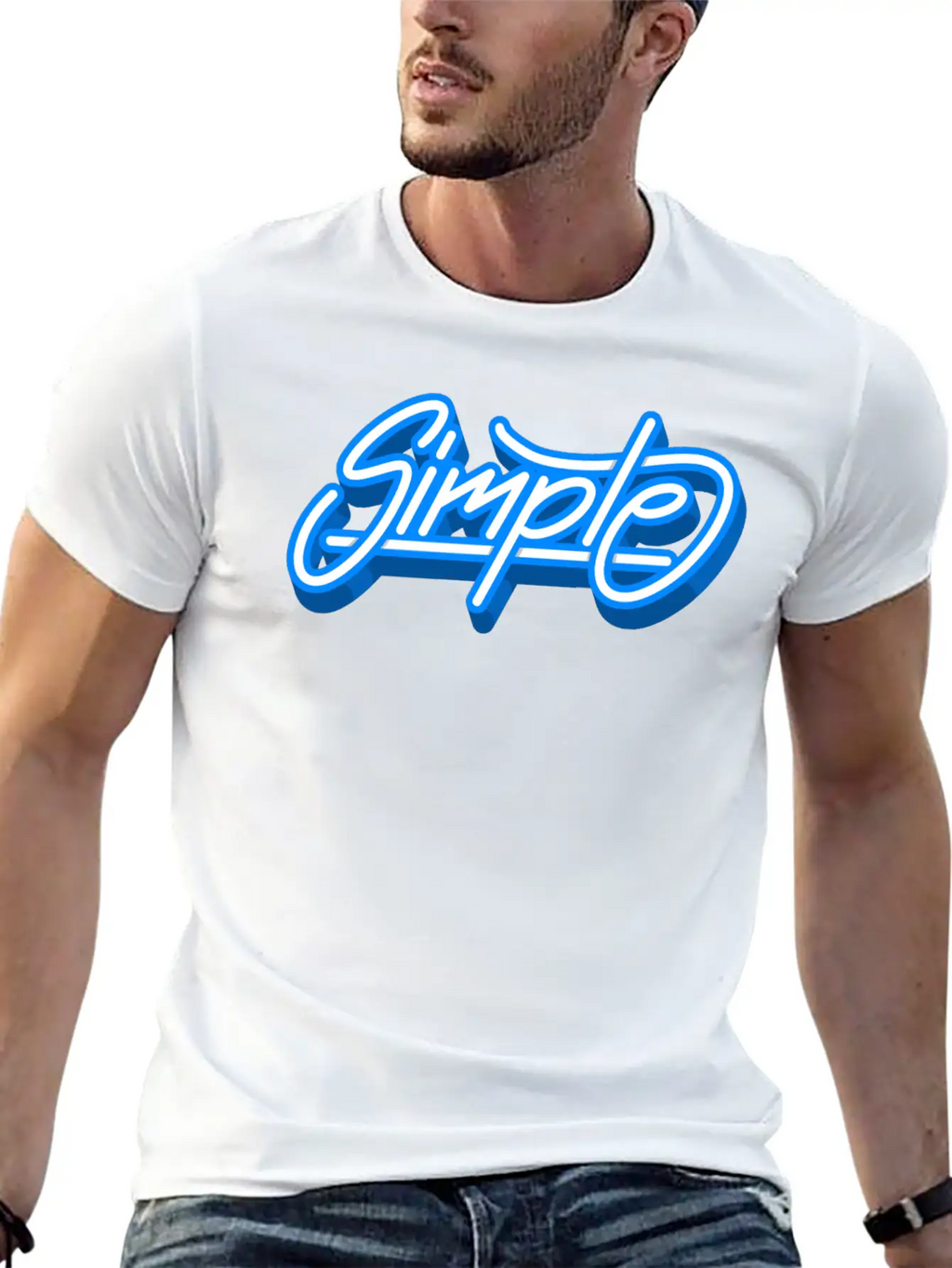 Simple Simple Font Graffiti Cool Gift Breathable Soft Cotton T-Shirt – Timeless Casual Look