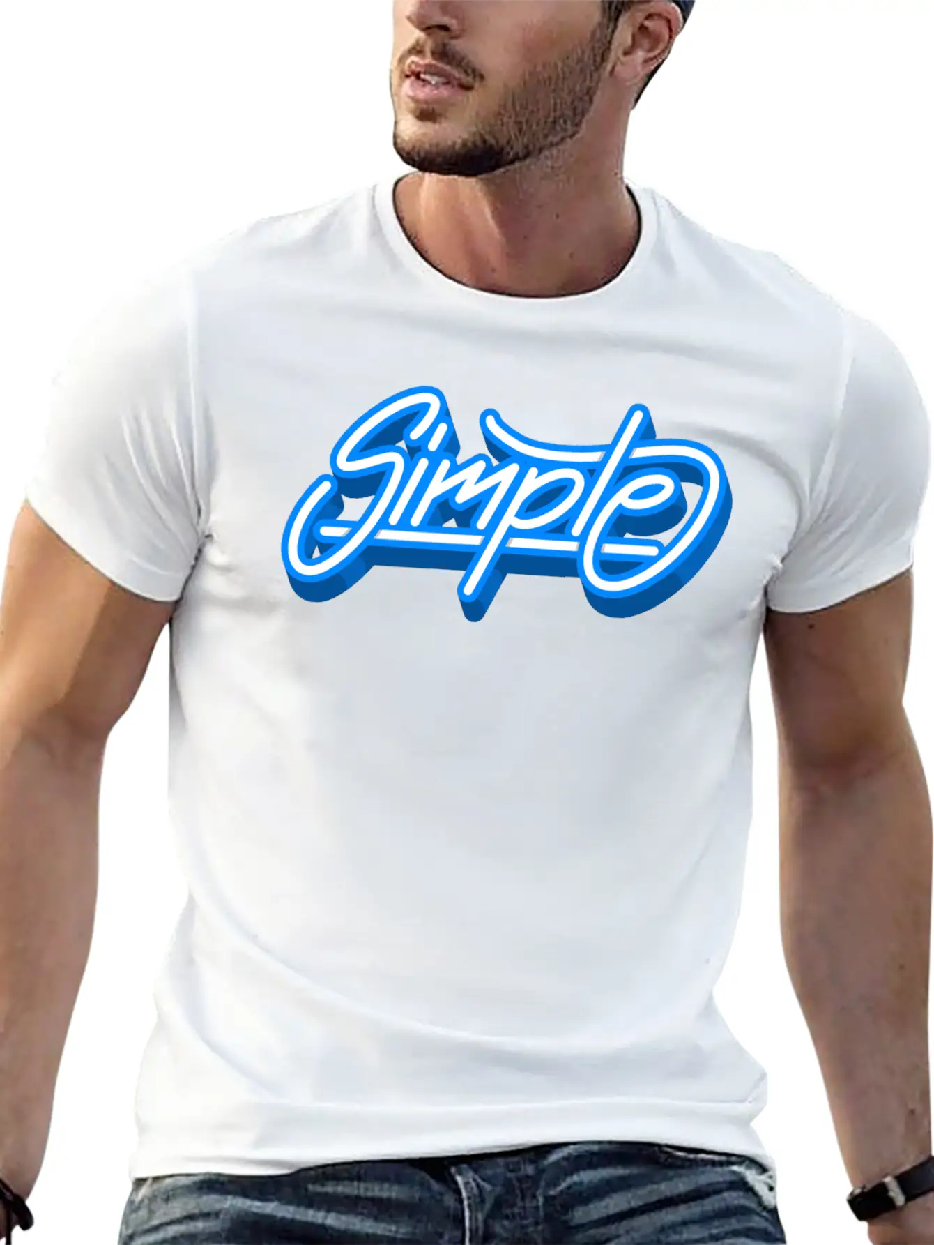 Simple Simple Font Graffiti Cool Gift Breathable Soft Cotton T-Shirt – Timeless Casual Look