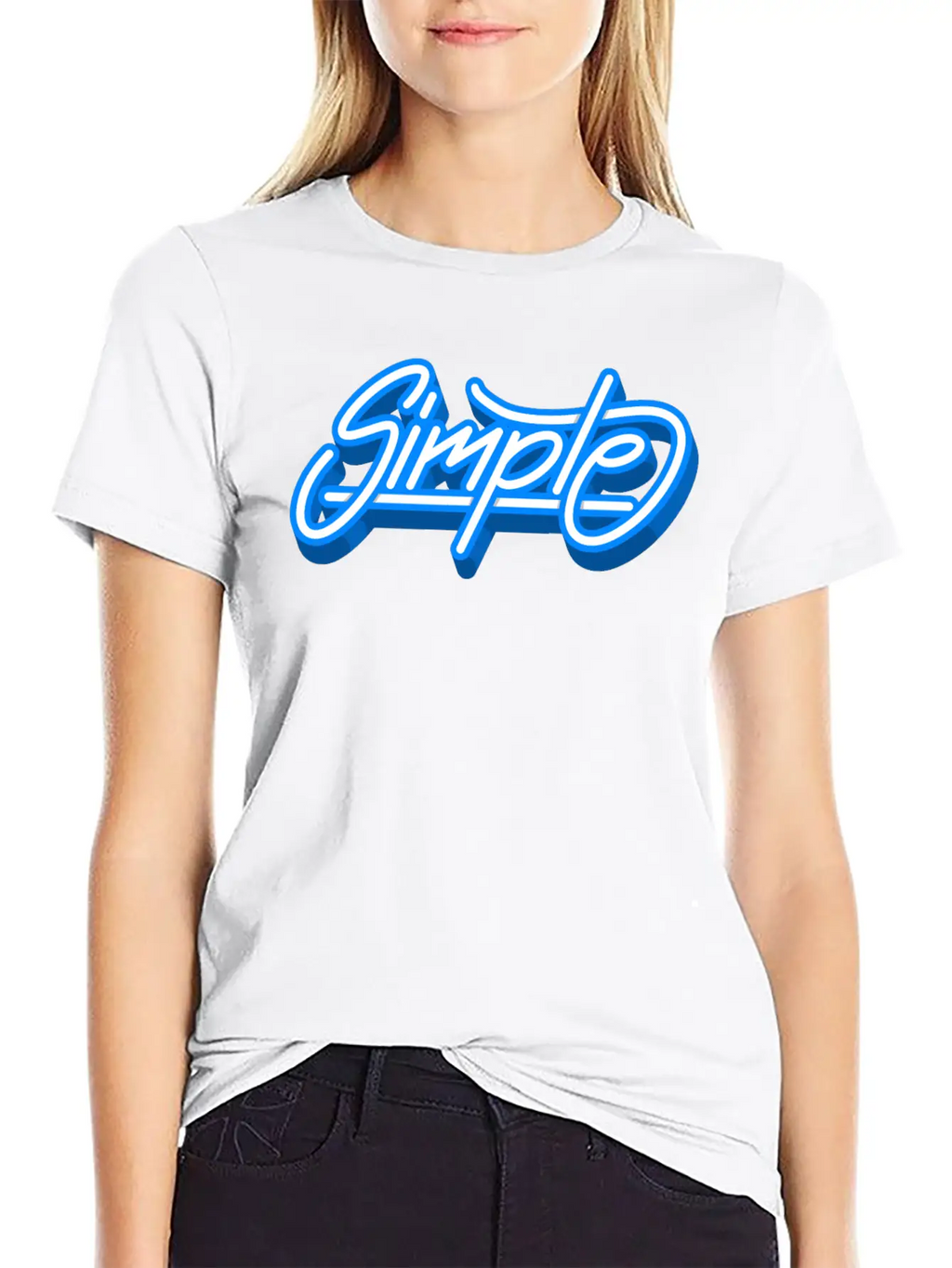 Simple Simple Font Graffiti Cool Gift Breathable Soft Cotton T-Shirt – Timeless Casual Look