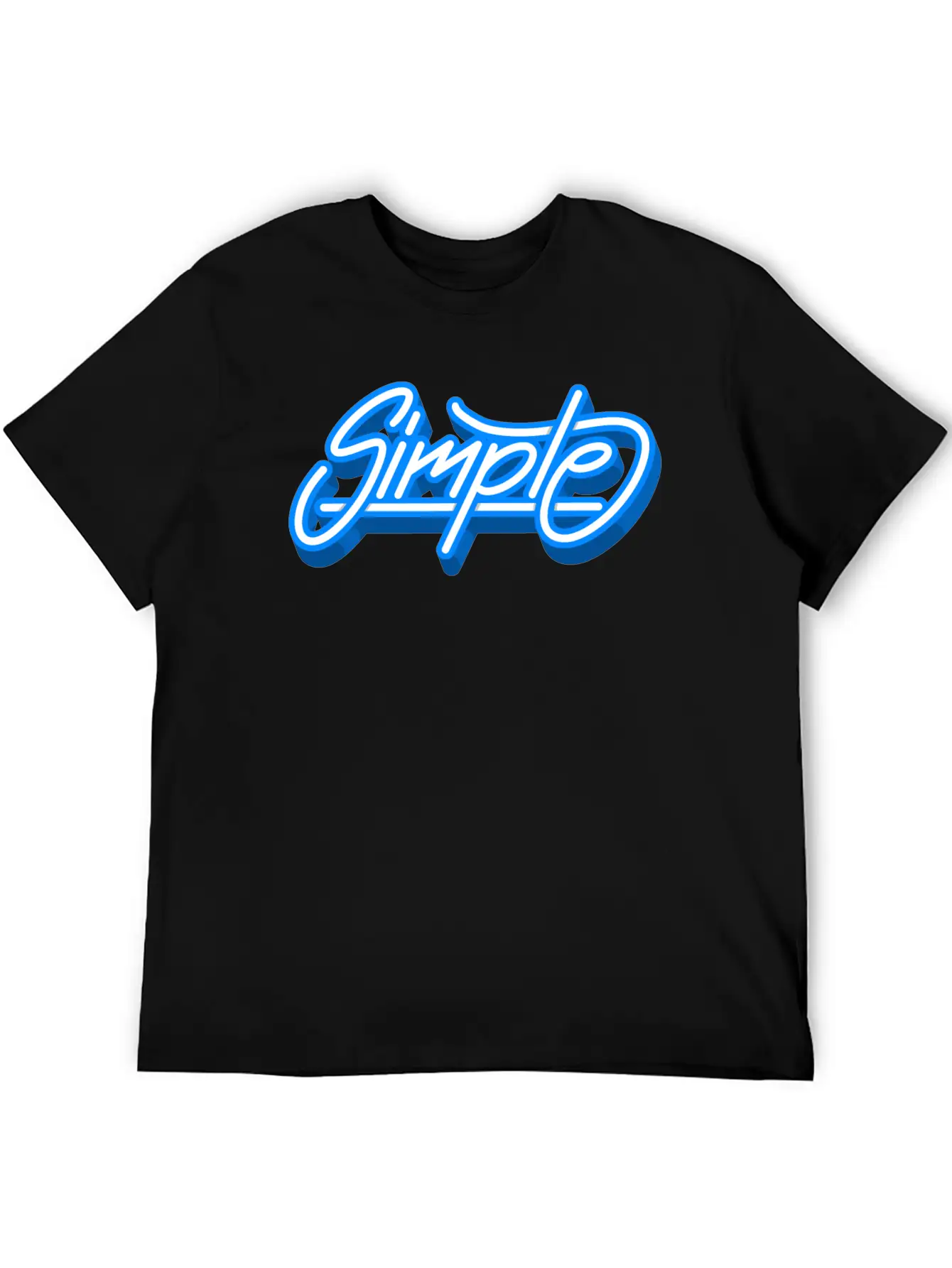Simple Simple Font Graffiti Cool Gift Breathable Soft Cotton T-Shirt – Timeless Casual Look