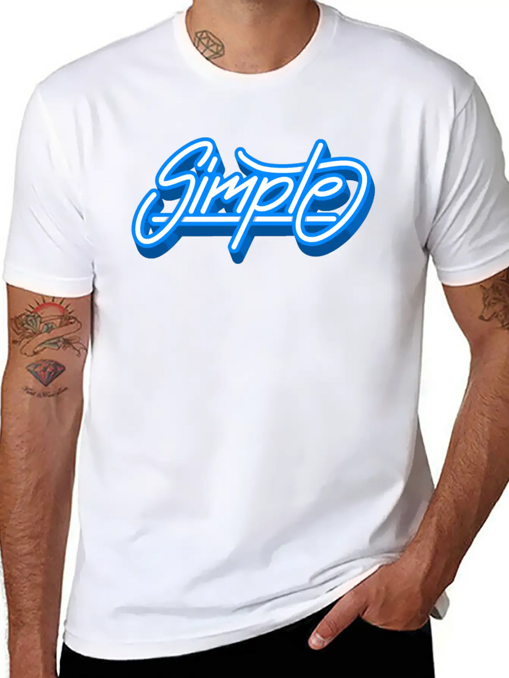 Simple Simple Font Graffiti Cool Gift Breathable Soft Cotton T-Shirt – Timeless Casual Look