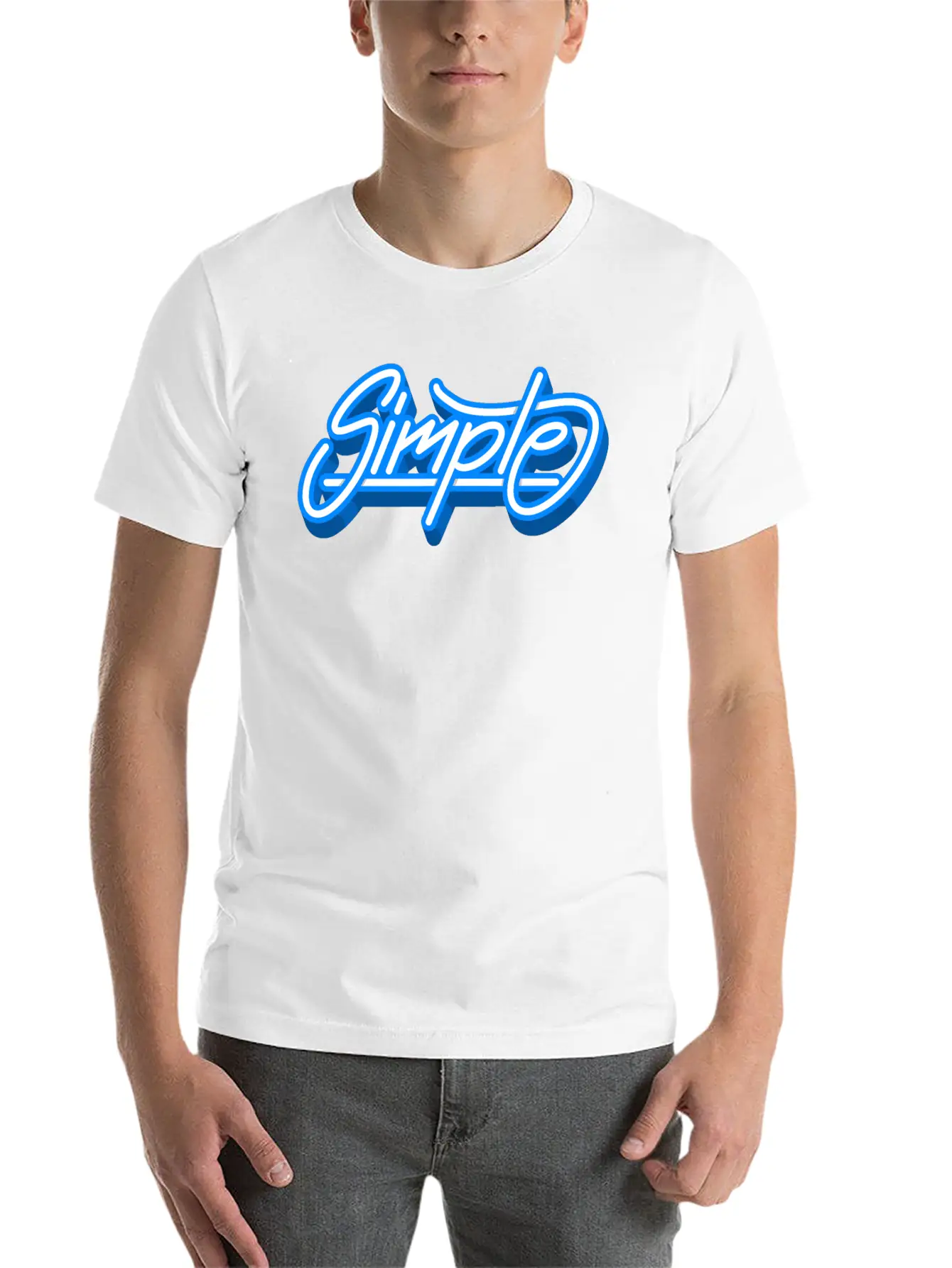 Simple Simple Font Graffiti Cool Gift Breathable Soft Cotton T-Shirt – Timeless Casual Look