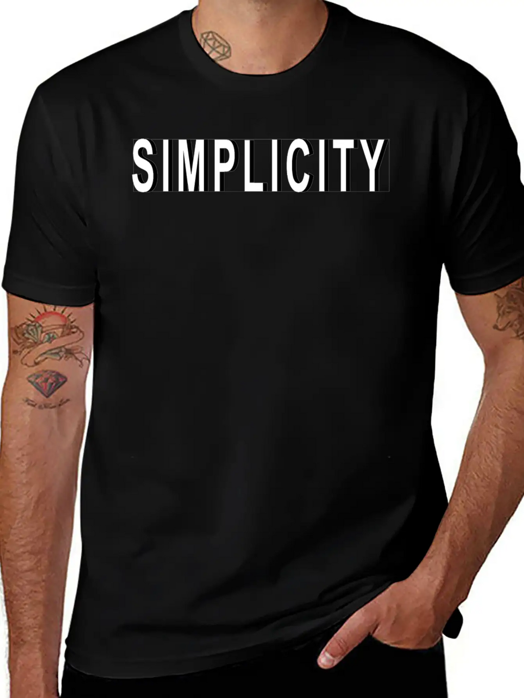 Simplicity Design With Shadow Unisex Casual T-Shirt – Clean Design For Daily Comfort