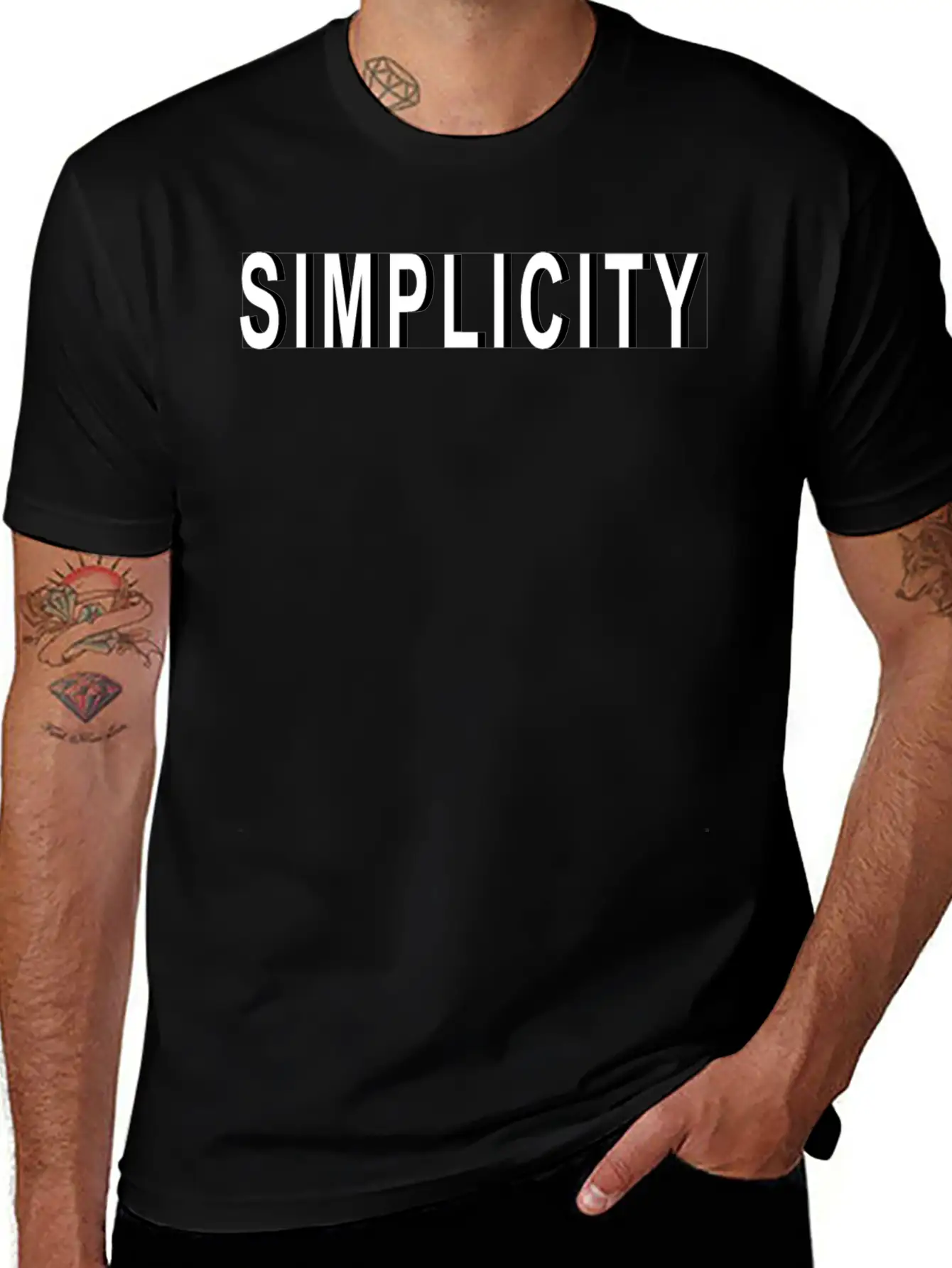 Simplicity Design With Shadow Unisex Casual T-Shirt – Clean Design For Daily Comfort