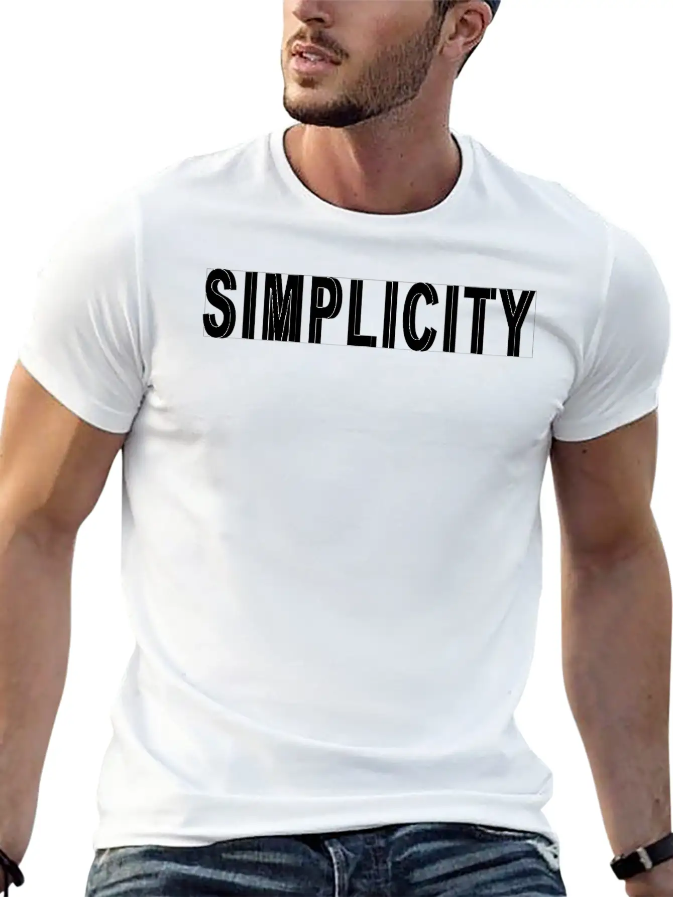 Simplicity Design With Shadow Unisex Casual T-Shirt – Clean Design For Daily Comfort