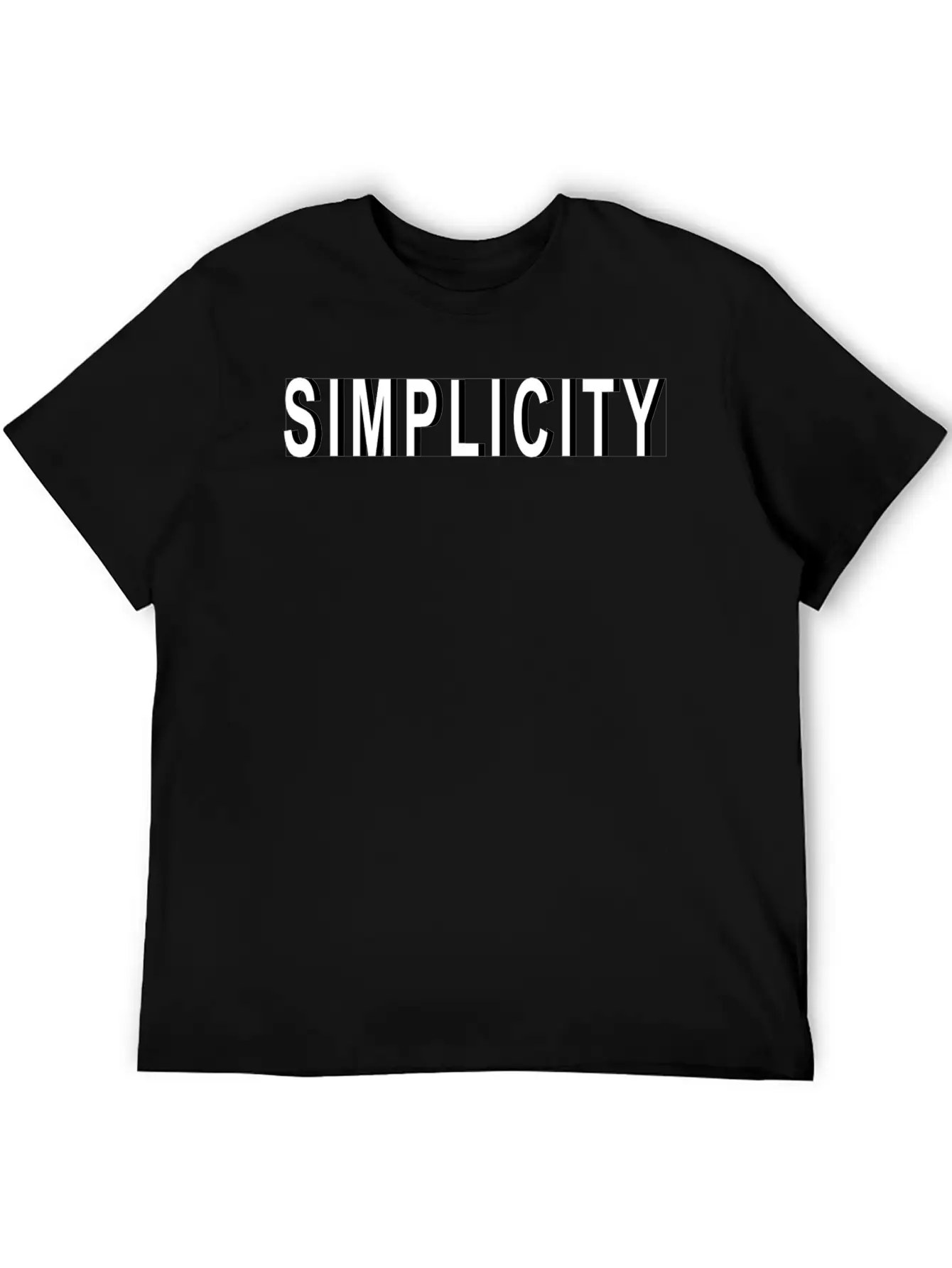 Simplicity Design With Shadow Unisex Casual T-Shirt – Clean Design For Daily Comfort