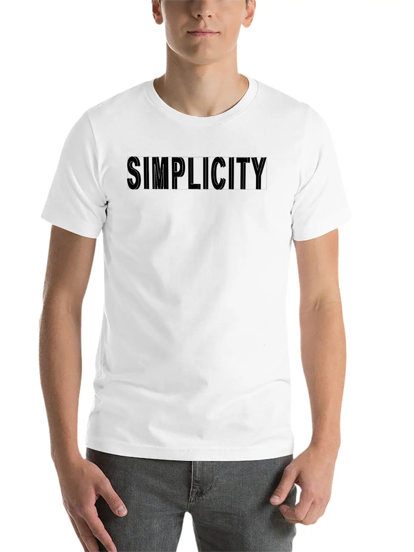 Simplicity Design With Shadow Unisex Casual T-Shirt – Clean Design For Daily Comfort