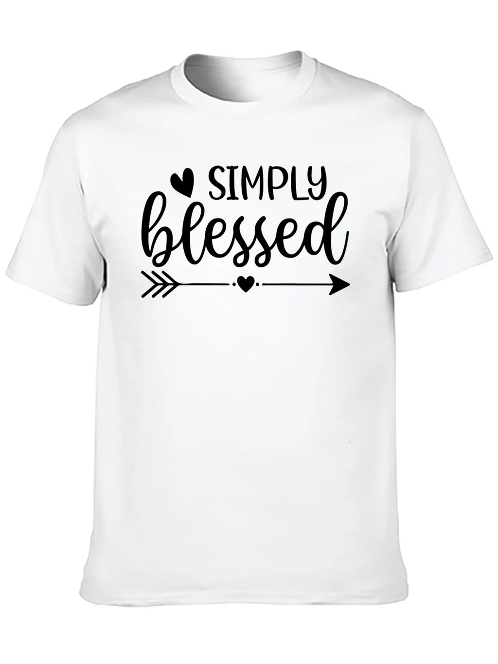 Simply Blessed Unisex Short Sleeve Soft Cotton T-Shirt – Casual Everyday Wear
