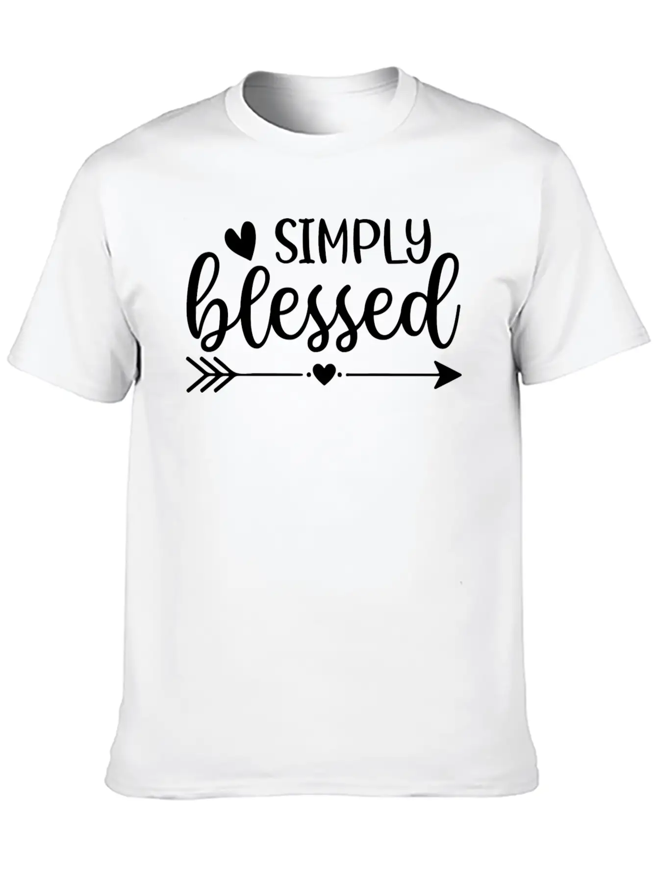 Simply Blessed Unisex Short Sleeve Soft Cotton T-Shirt – Casual Everyday Wear