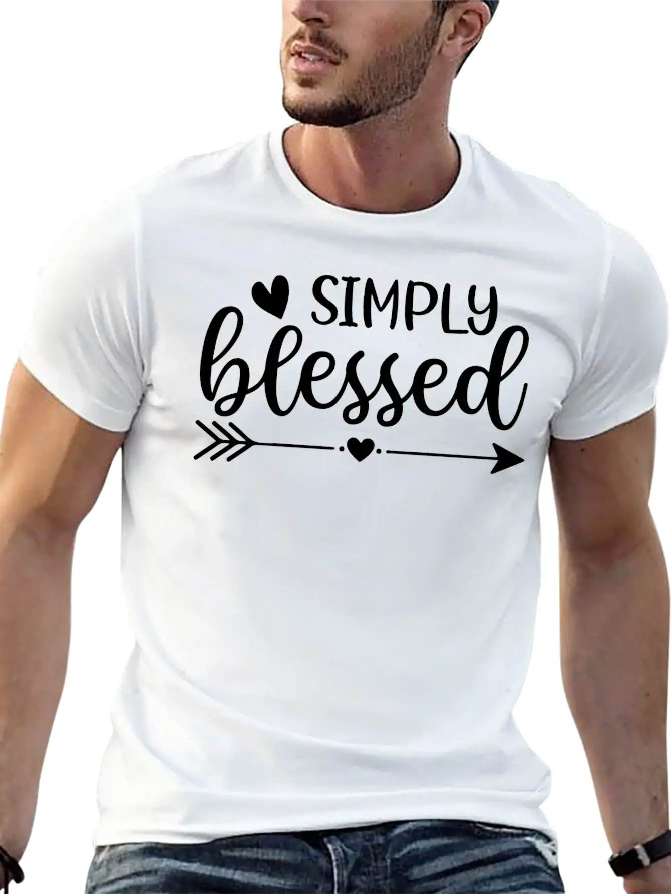 Simply Blessed Unisex Short Sleeve Soft Cotton T-Shirt – Casual Everyday Wear