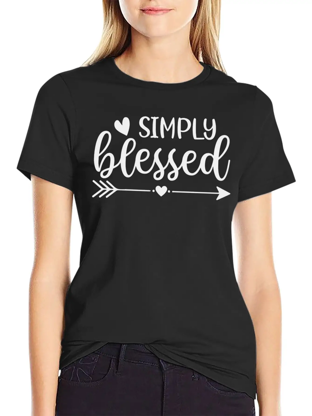Simply Blessed Unisex Short Sleeve Soft Cotton T-Shirt – Casual Everyday Wear