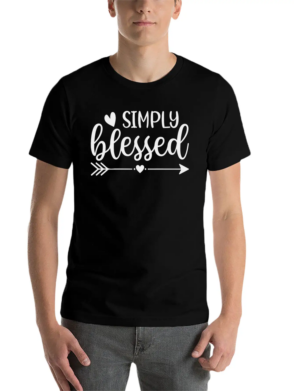 Simply Blessed Unisex Short Sleeve Soft Cotton T-Shirt – Casual Everyday Wear