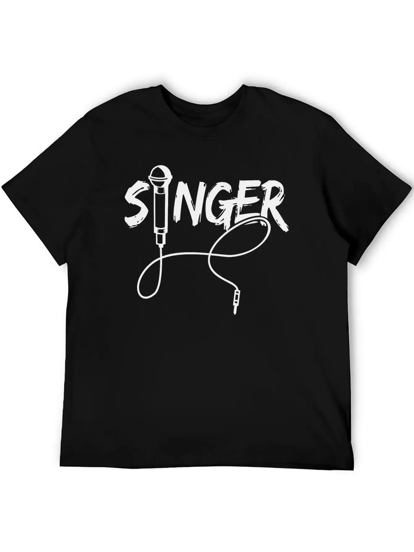 Singer - Band - Festival Music - Microphone Unisex Casual T-Shirt – Clean Design For Daily Comfort