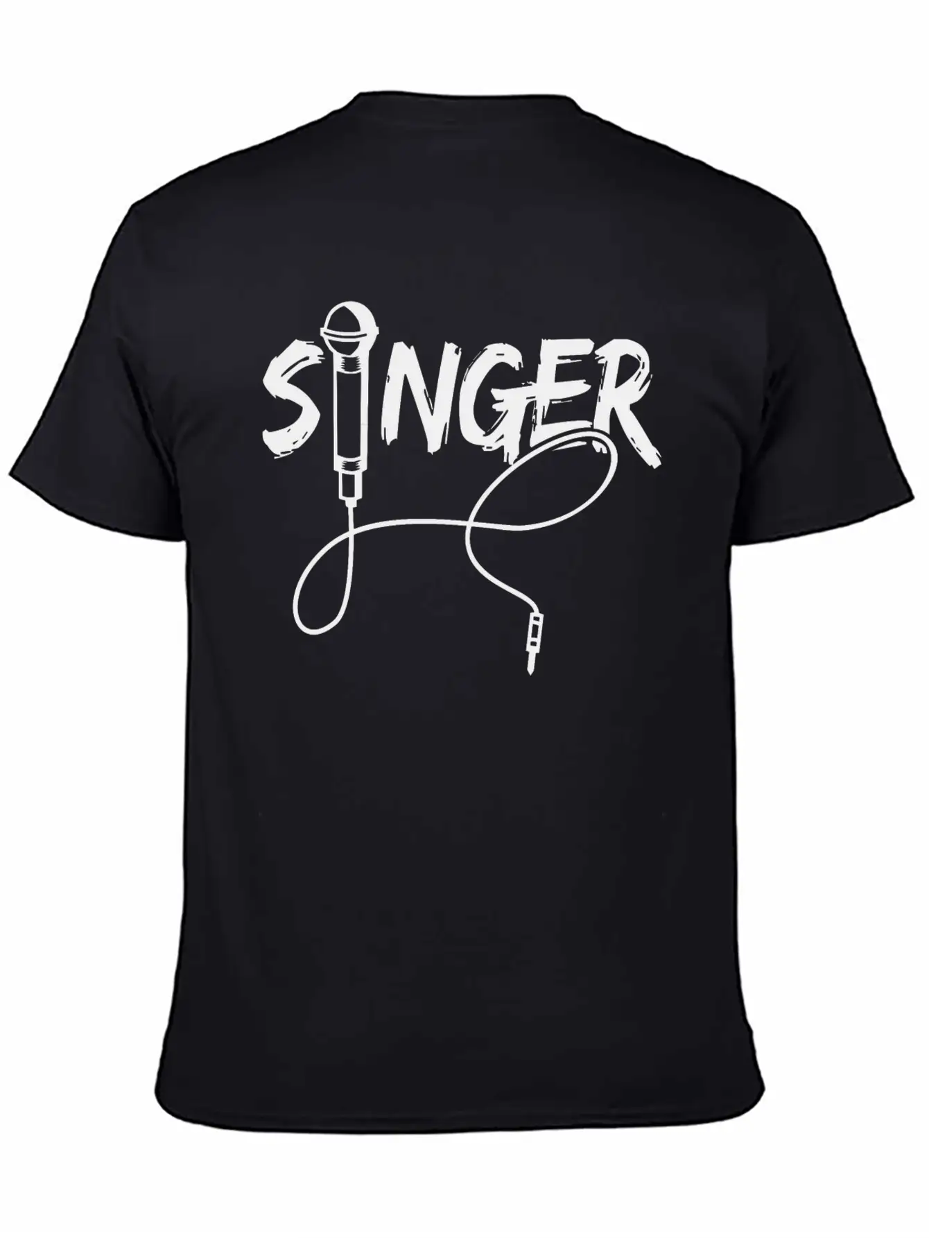 Singer - Band - Festival Music - Microphone Unisex Casual T-Shirt – Clean Design For Daily Comfort