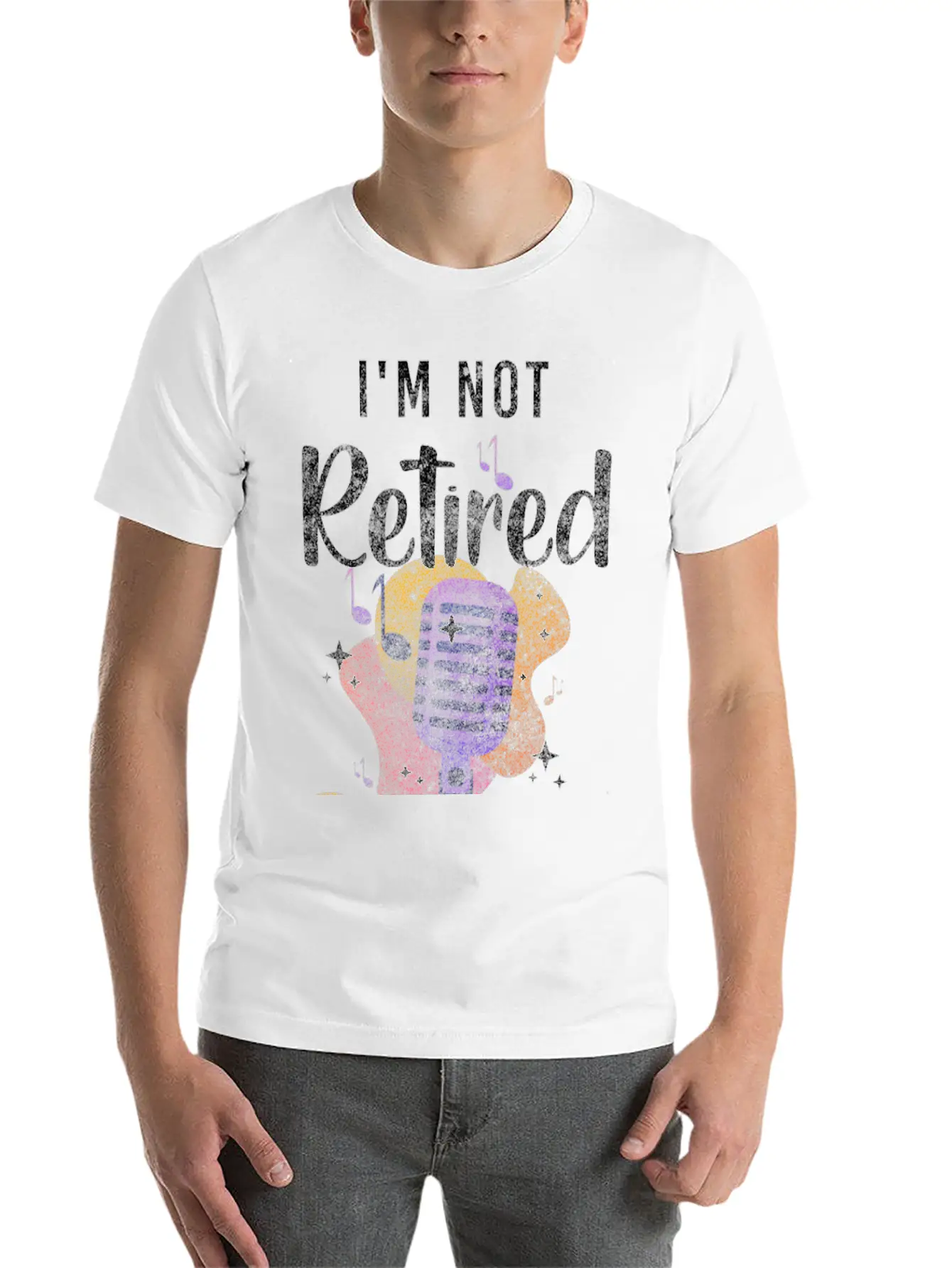 Singer Melody Choir Microphone Stylish Everyday T-Shirt – Unisex Basic Cotton Tee