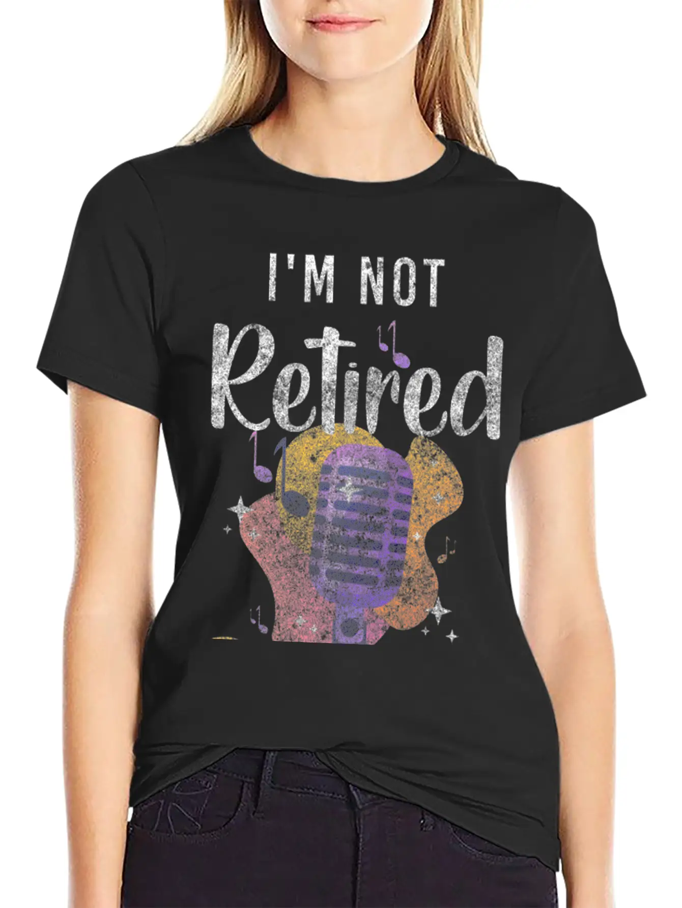 Singer Melody Choir Microphone Stylish Everyday T-Shirt – Unisex Basic Cotton Tee