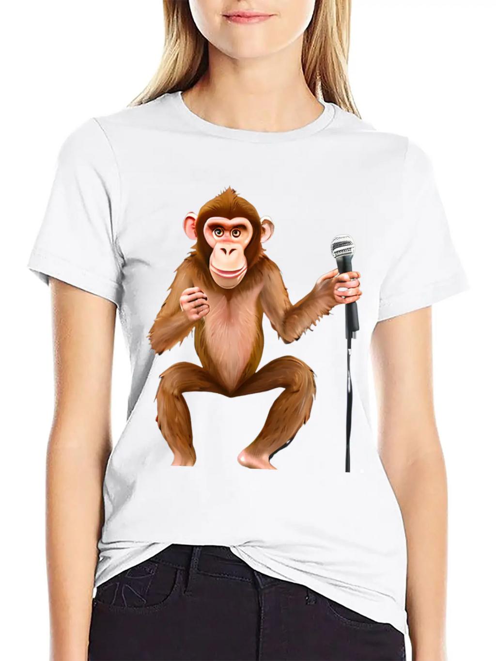 Singing Monkey Breathable Soft Cotton T-Shirt – Timeless Casual Look