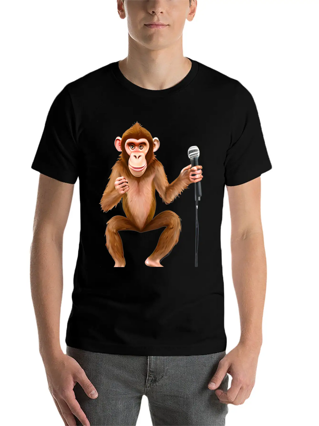 Singing Monkey Breathable Soft Cotton T-Shirt – Timeless Casual Look