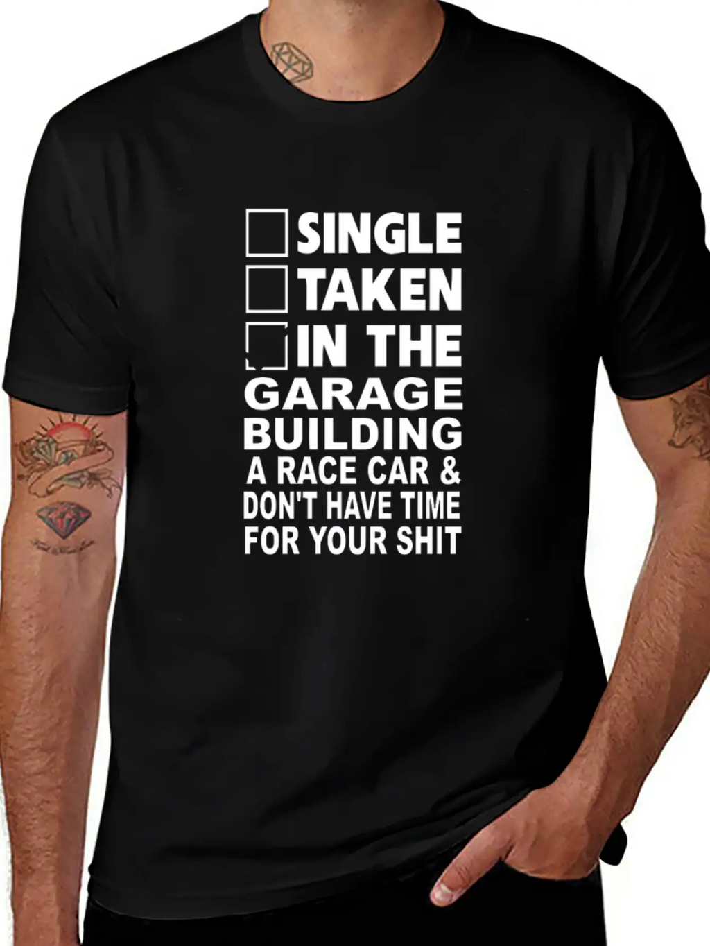 Single Taken In The Garage Building A Race Car Unisex Casual T-Shirt – Clean Design For Daily Comfort