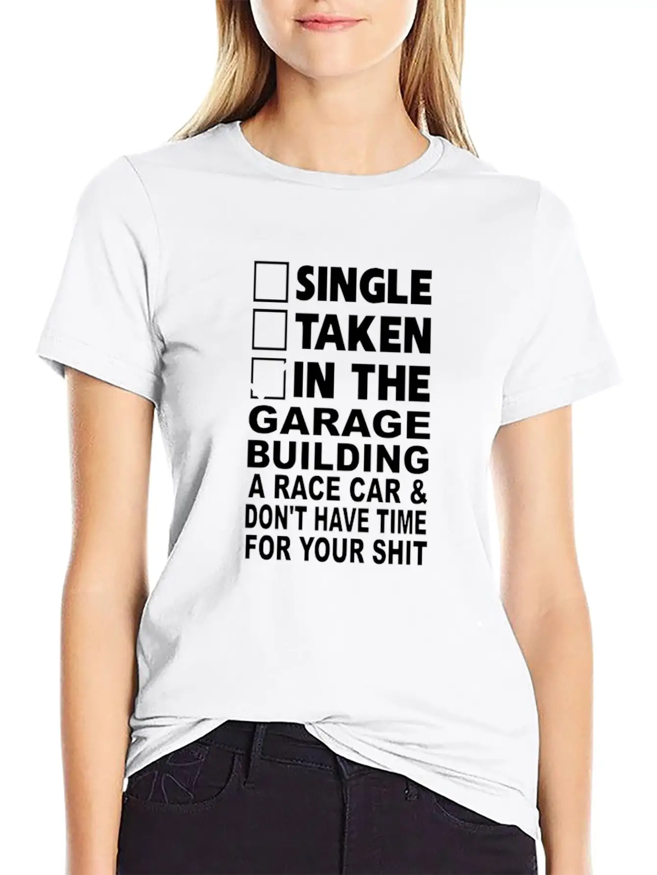 Single Taken In The Garage Building A Race Car Unisex Casual T-Shirt – Clean Design For Daily Comfort