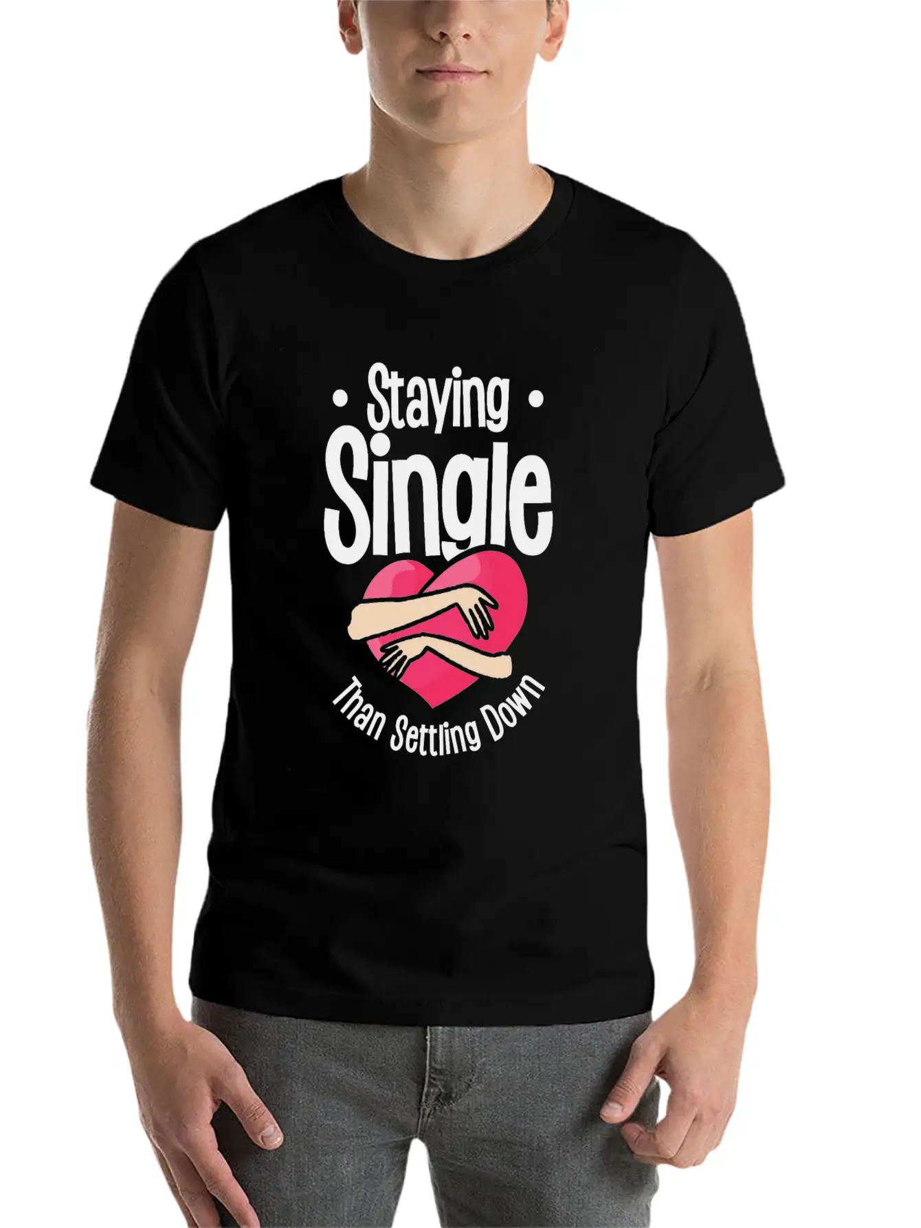 Single Vintage Fan Single Quotes Retro Single Casual Graphic T-Shirt – Simple And Comfortable Daily Wear