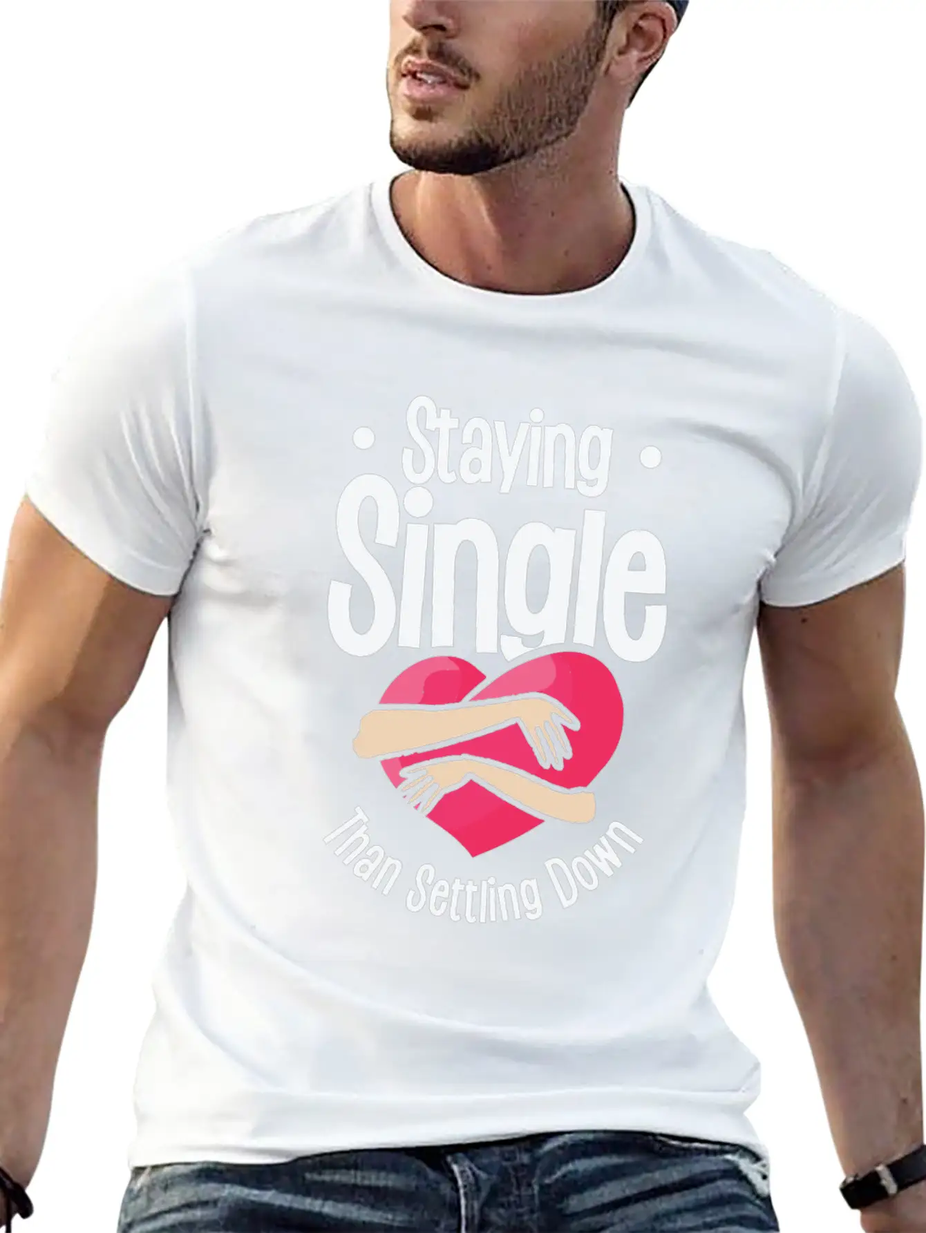Single Vintage Fan Single Quotes Retro Single Casual Graphic T-Shirt – Simple And Comfortable Daily Wear