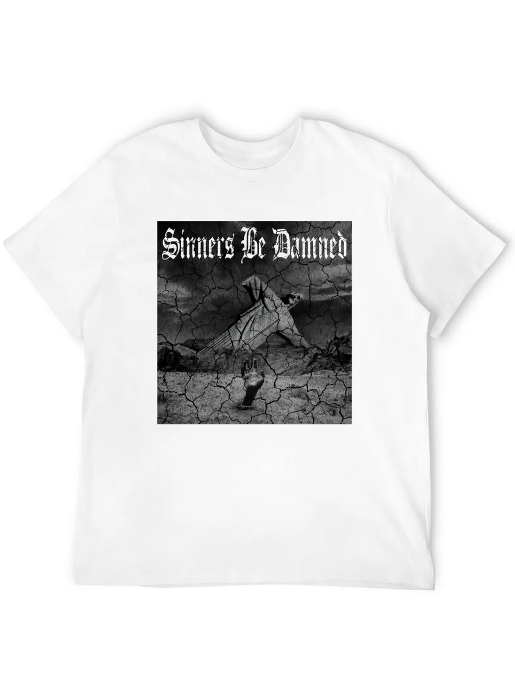 Sinners Be Damned Graphic Design Unisex Casual T-Shirt – Clean Design For Daily Comfort