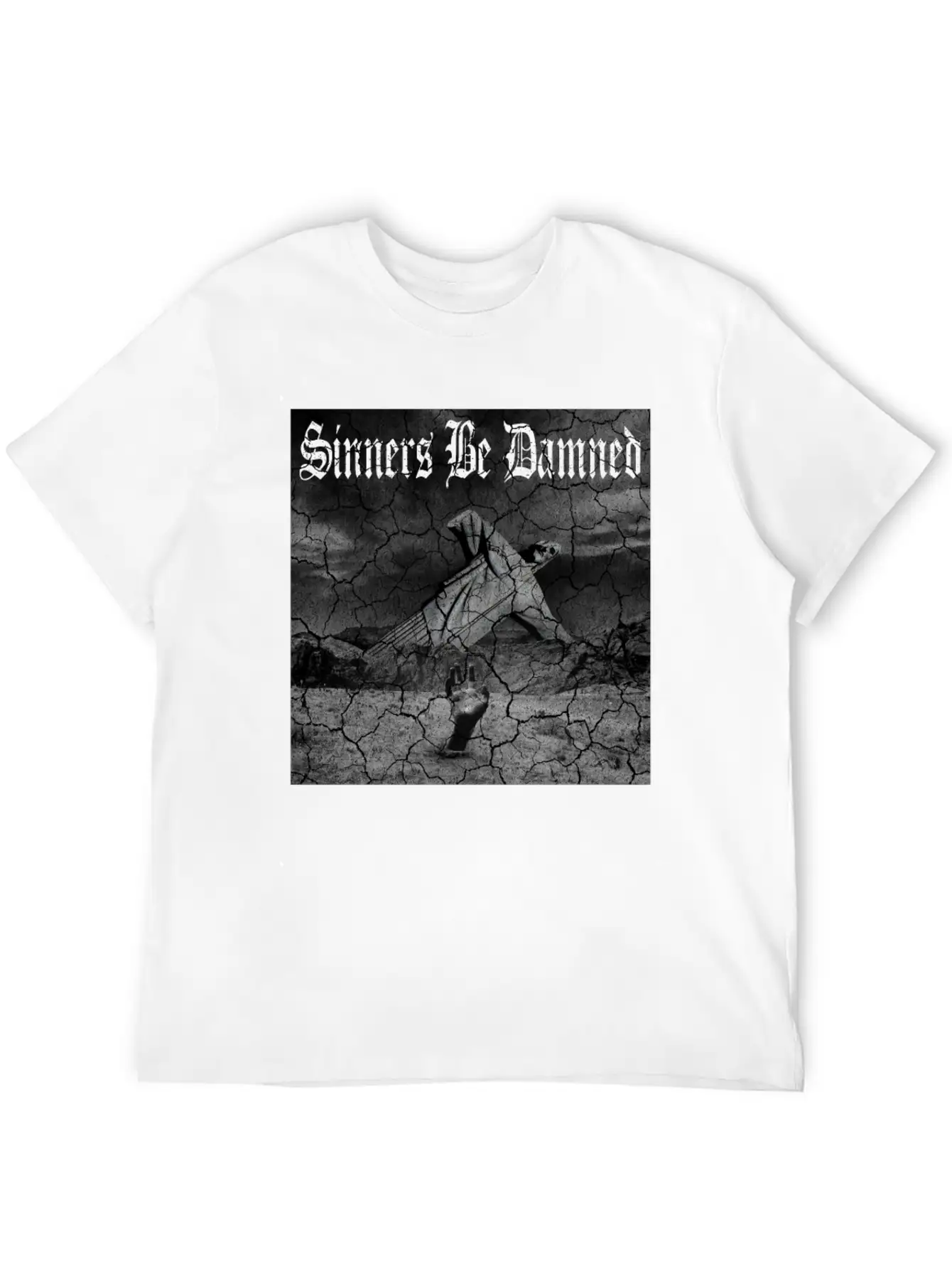 Sinners Be Damned Graphic Design Unisex Casual T-Shirt – Clean Design For Daily Comfort