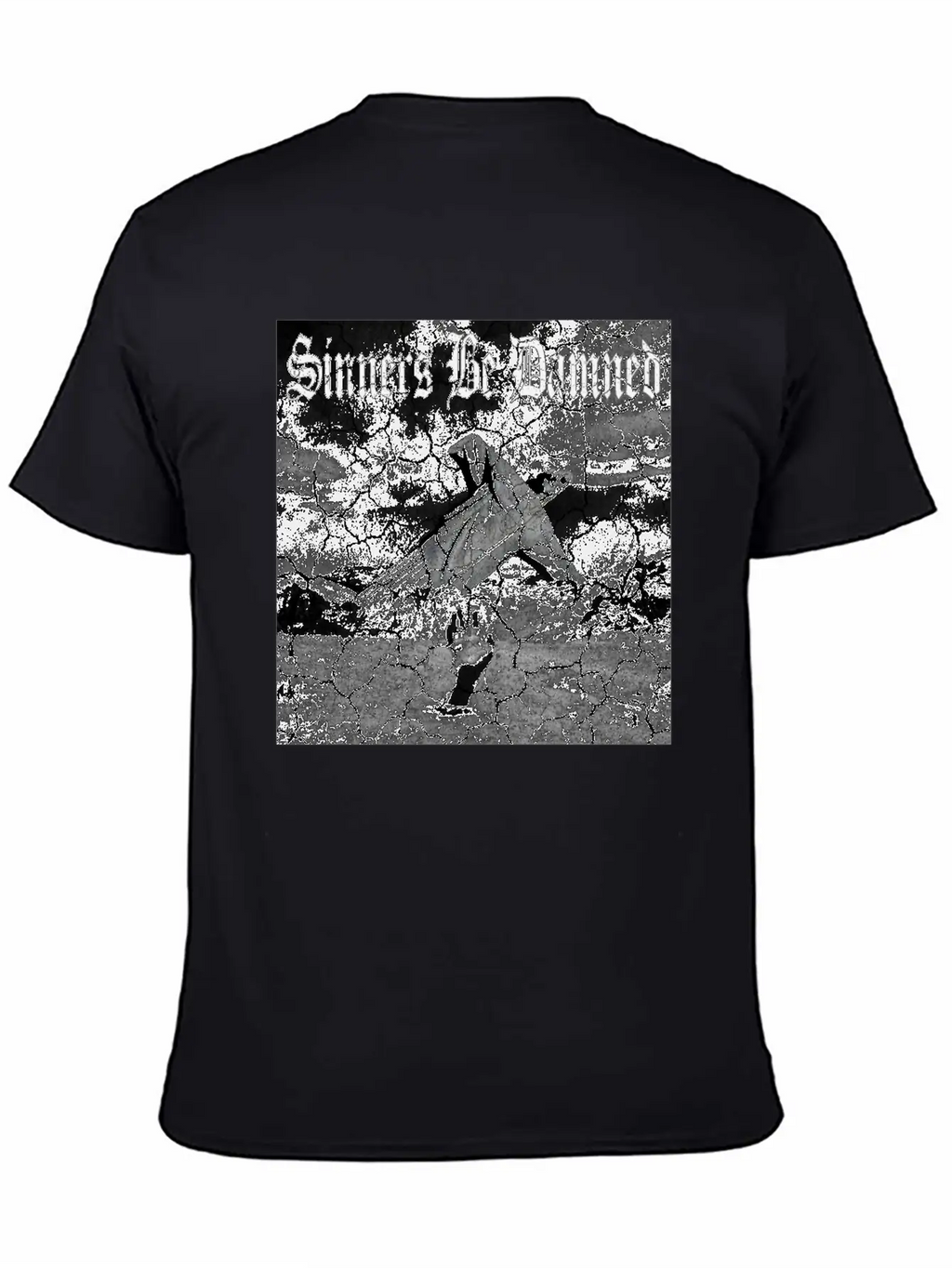 Sinners Be Damned Graphic Design Unisex Casual T-Shirt – Clean Design For Daily Comfort