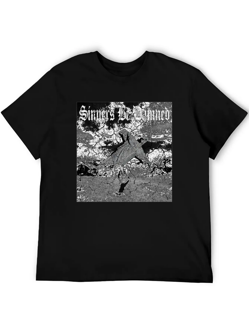 Sinners Be Damned Graphic Design Unisex Casual T-Shirt – Clean Design For Daily Comfort